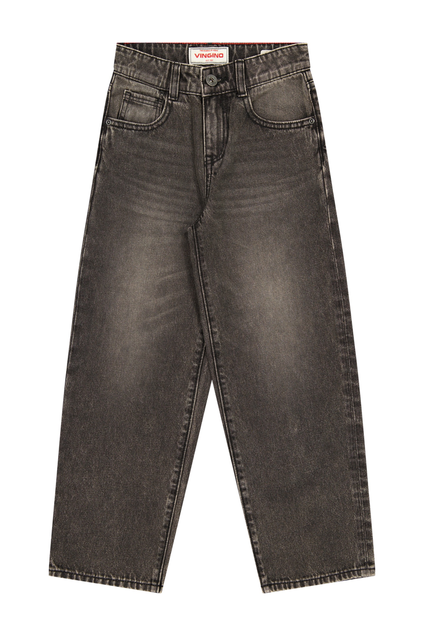 Vingino Boys Kent Jeans Dark Grey Vintage Maat: 10 | Spijkerbroeken Outlet | Unisex | Grijs