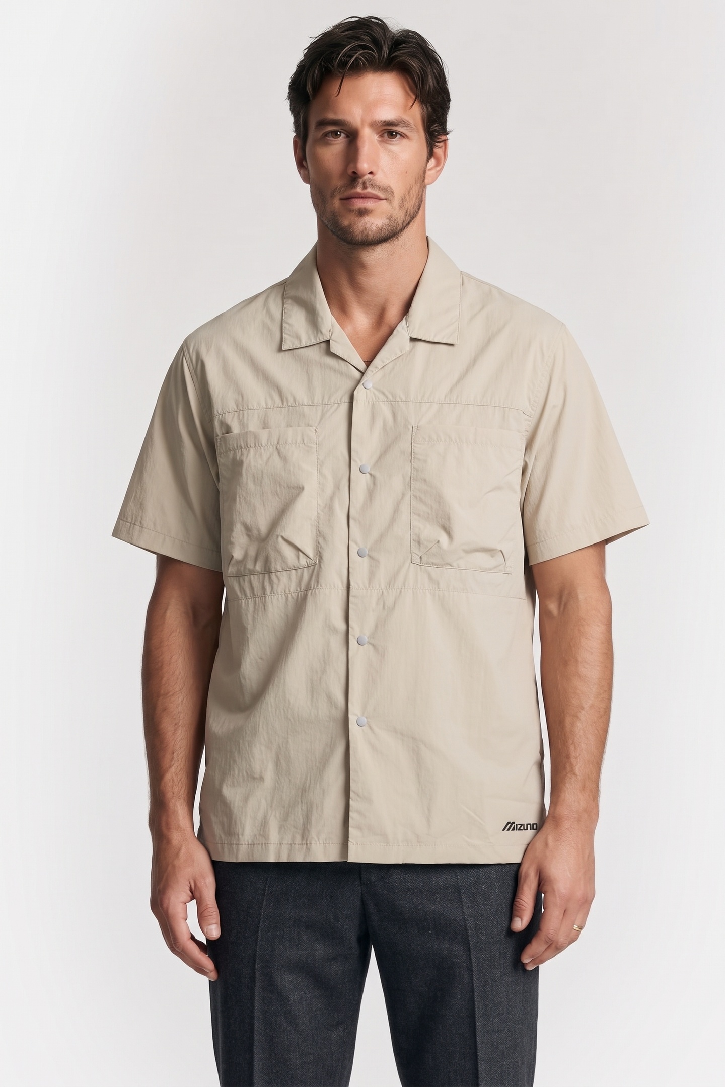 Mizuno Unisex Sl Wr Light Field Shirt Spray Beige Maat: S | Overhemden Outlet | Unisex | Beige