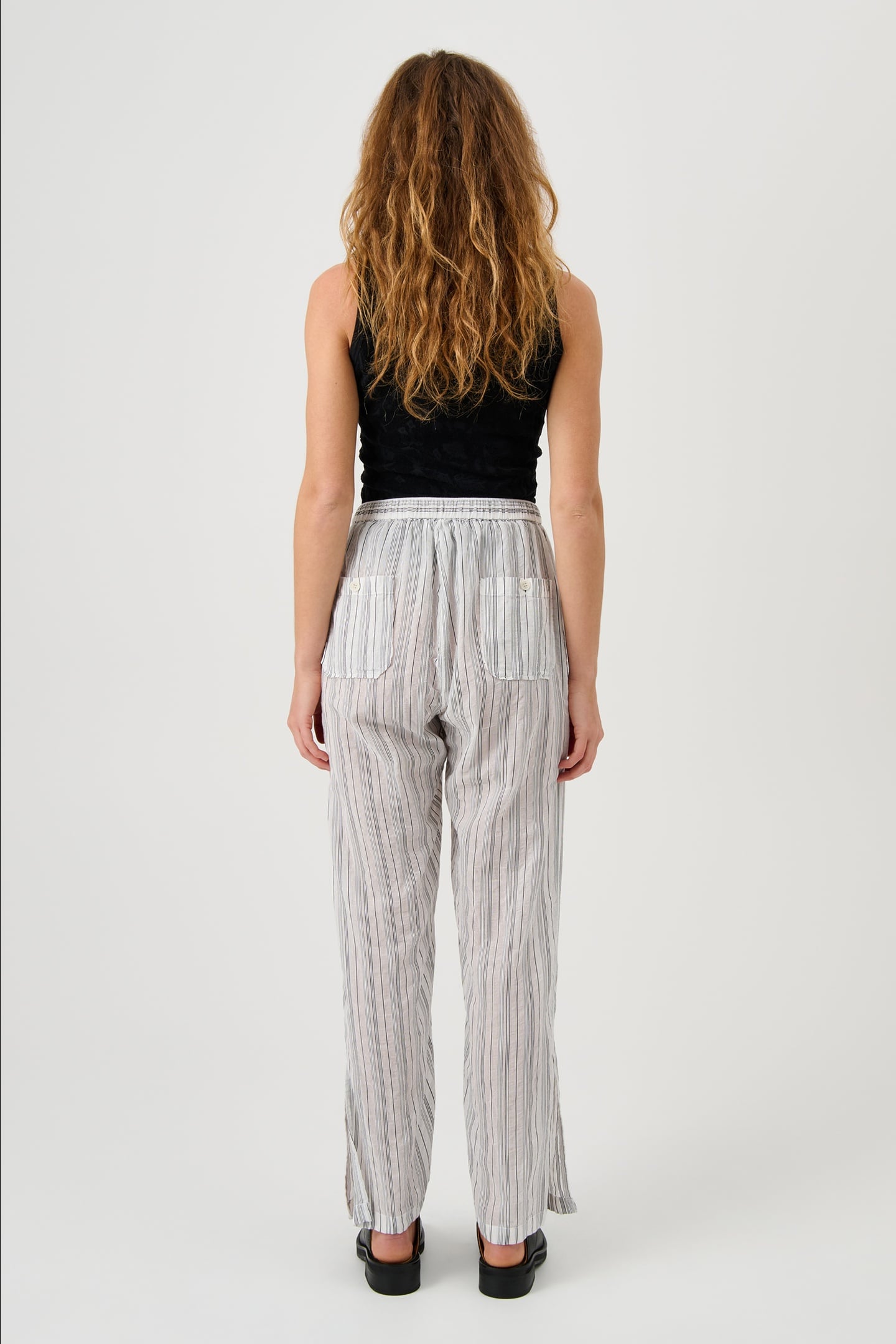Soulland Roberta Pants Black Stripe Maat: XS/S | Broeken Outlet | Unisex | Zwart