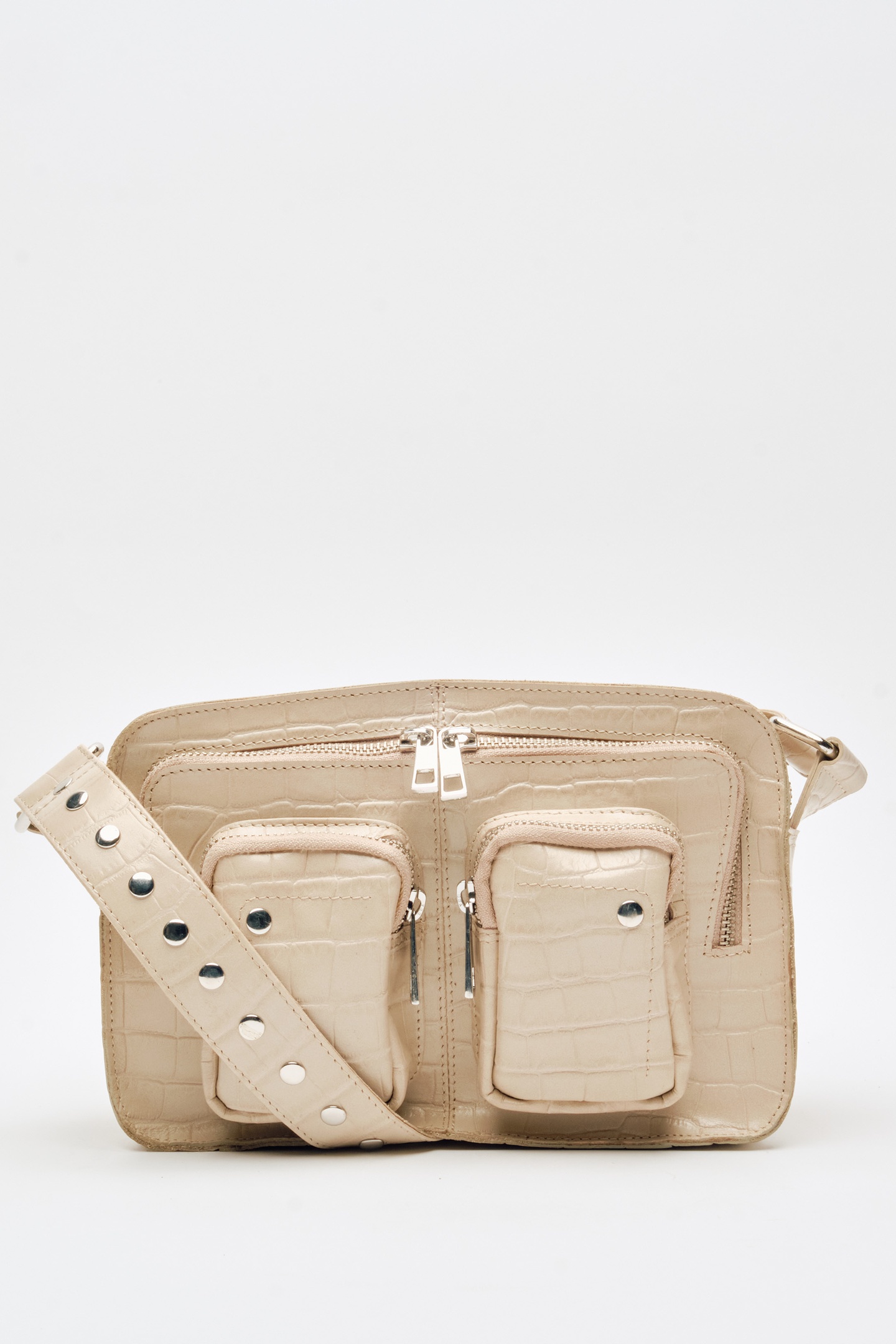 Núnoo Ellie Texas Warm Grey Maat: OS | Schoudertassen Outlet | Unisex | Beige
