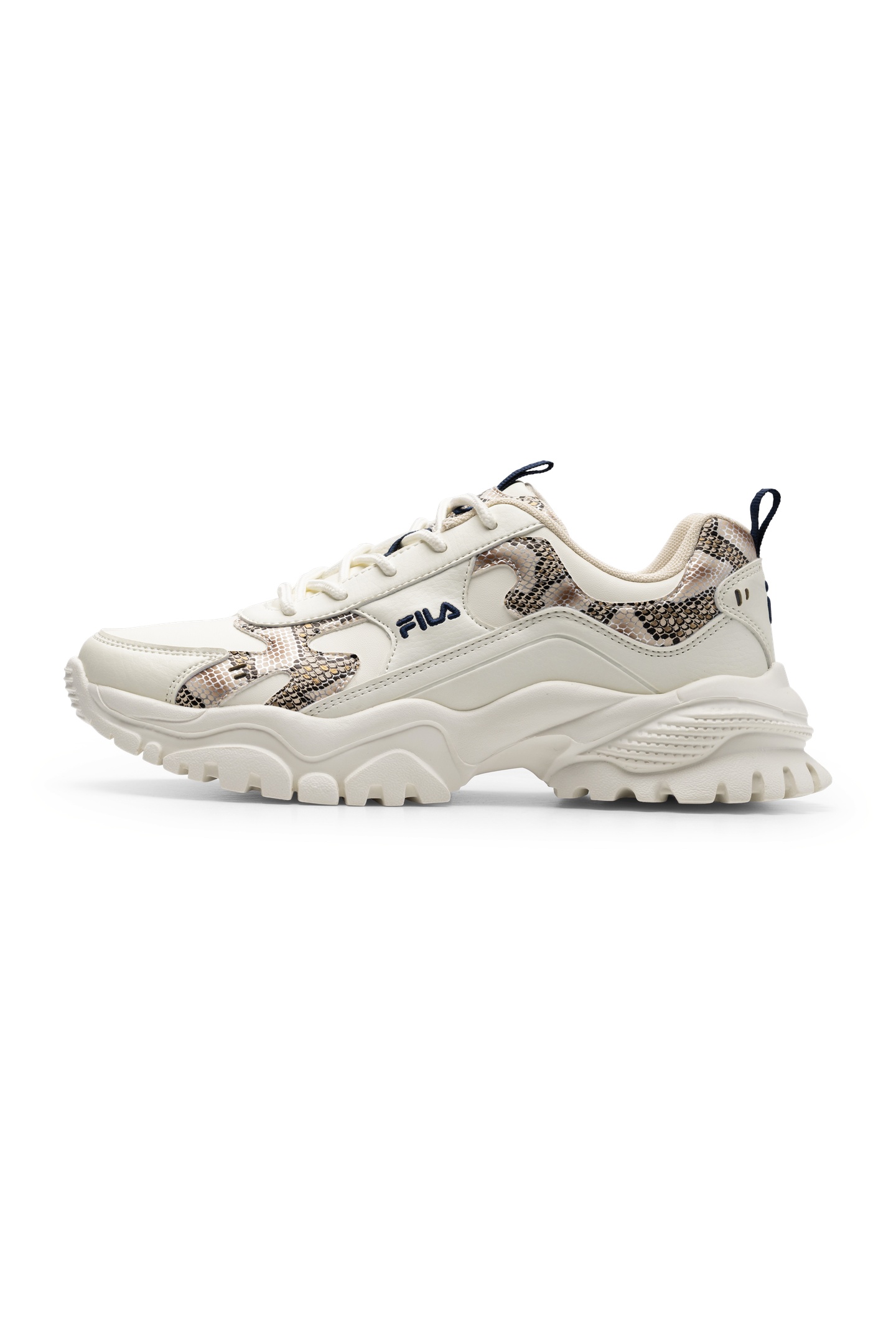 FILA Electric Flow Marshmallow- Navy Maat: 42 | Sneakers Outlet | Dames | Beige