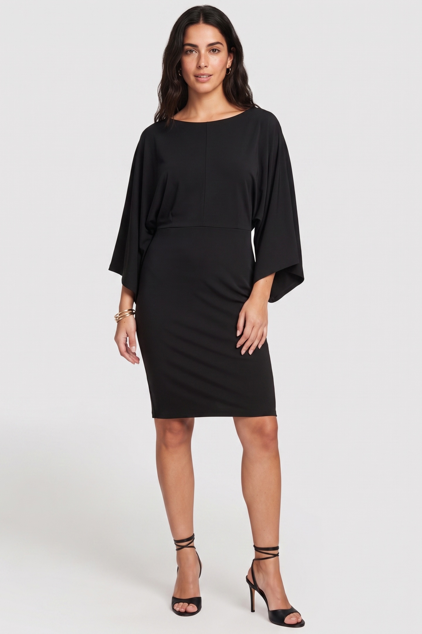 ARKET Trinity Poly Interlock Dress Black Maat: XXS | Midi Jurken Outlet | Dames | Zwart