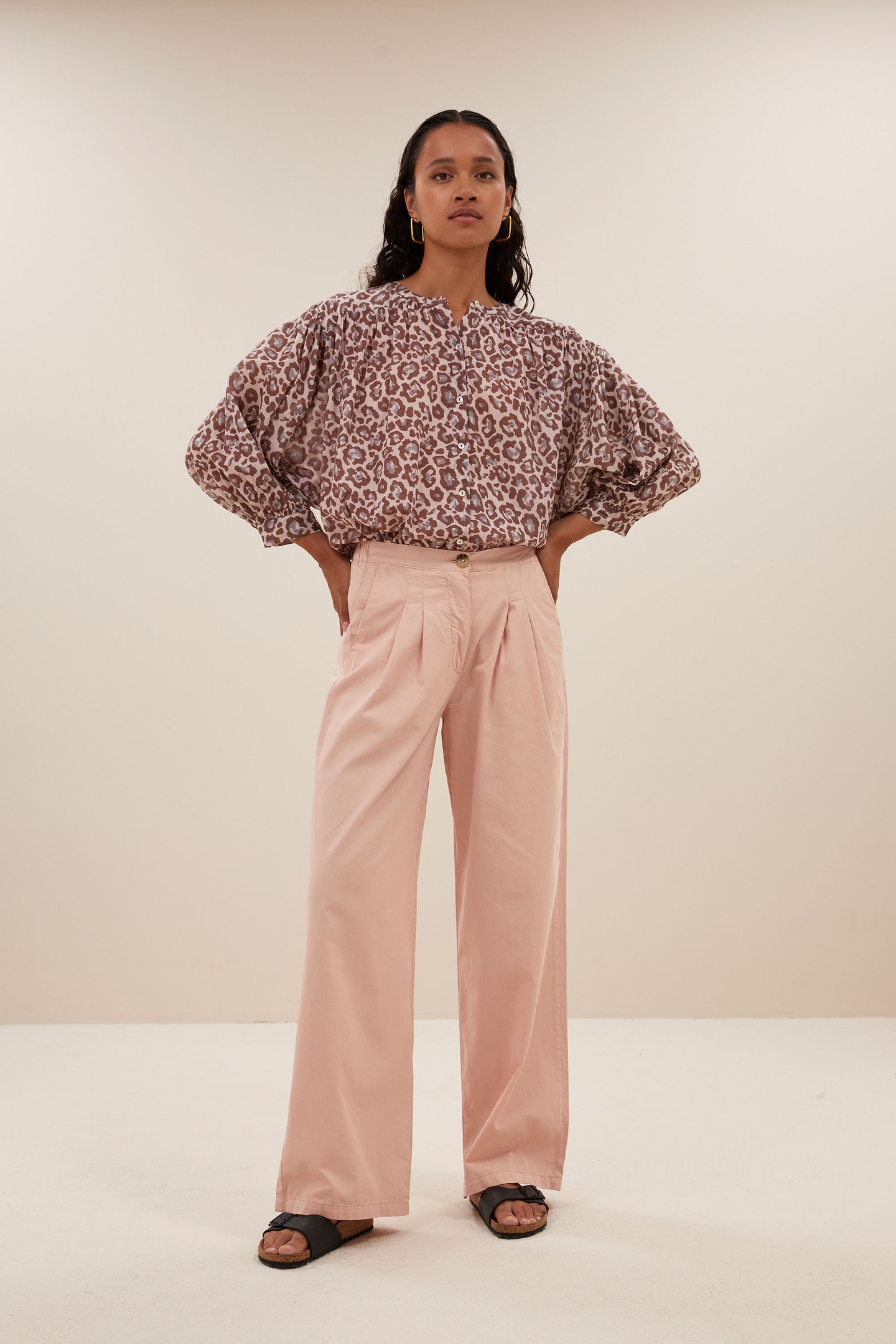 By-Bar Dune Pants Light Pink Size: L | Wide-Leg & Flared Pants Outlet | Dames | Roze