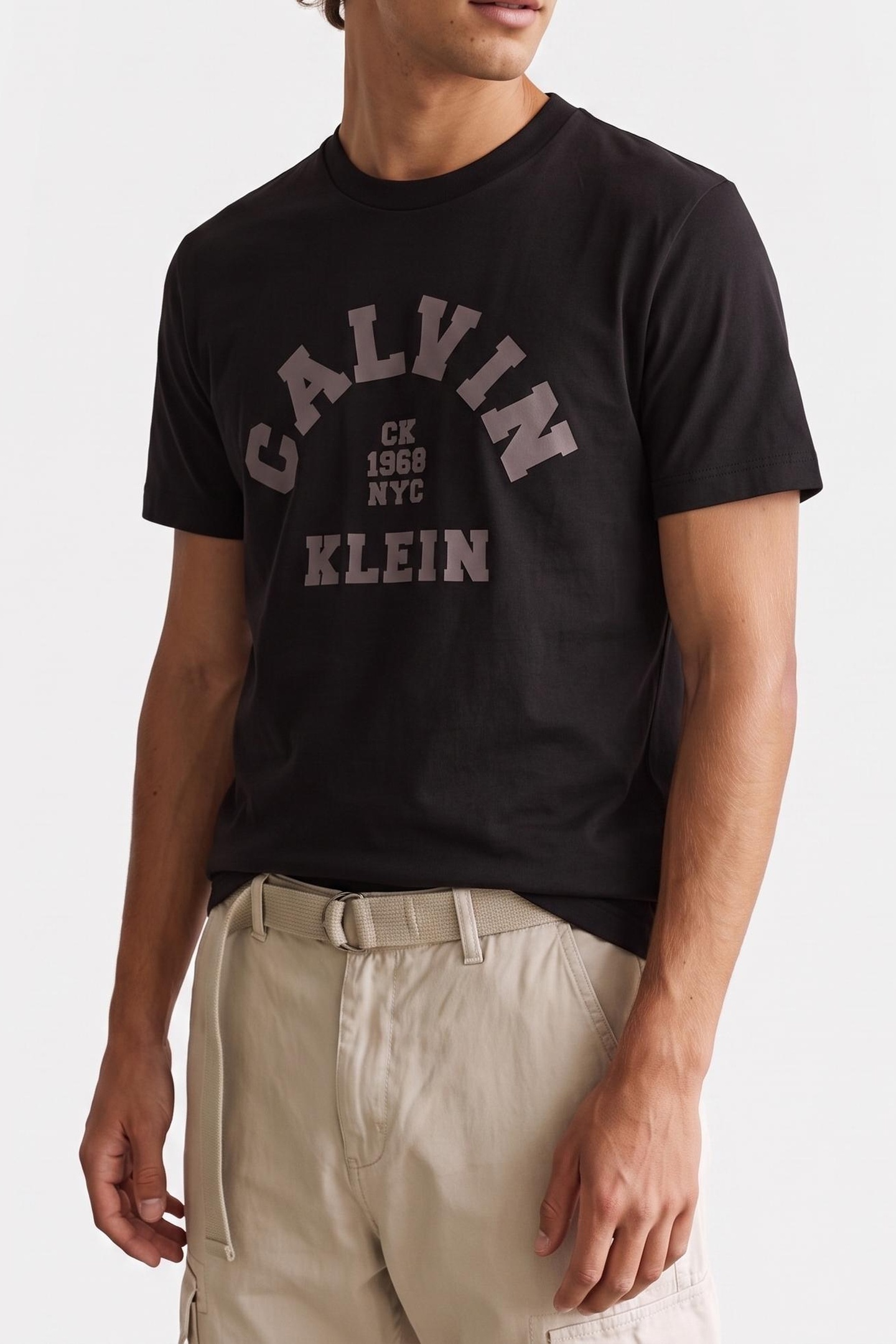 Calvin Klein Short Sleeve 20s Long Sleeve Calvin Collar Black Talla: L | Camisetas con Decoración Impresa Outlet | Hombre | Negro