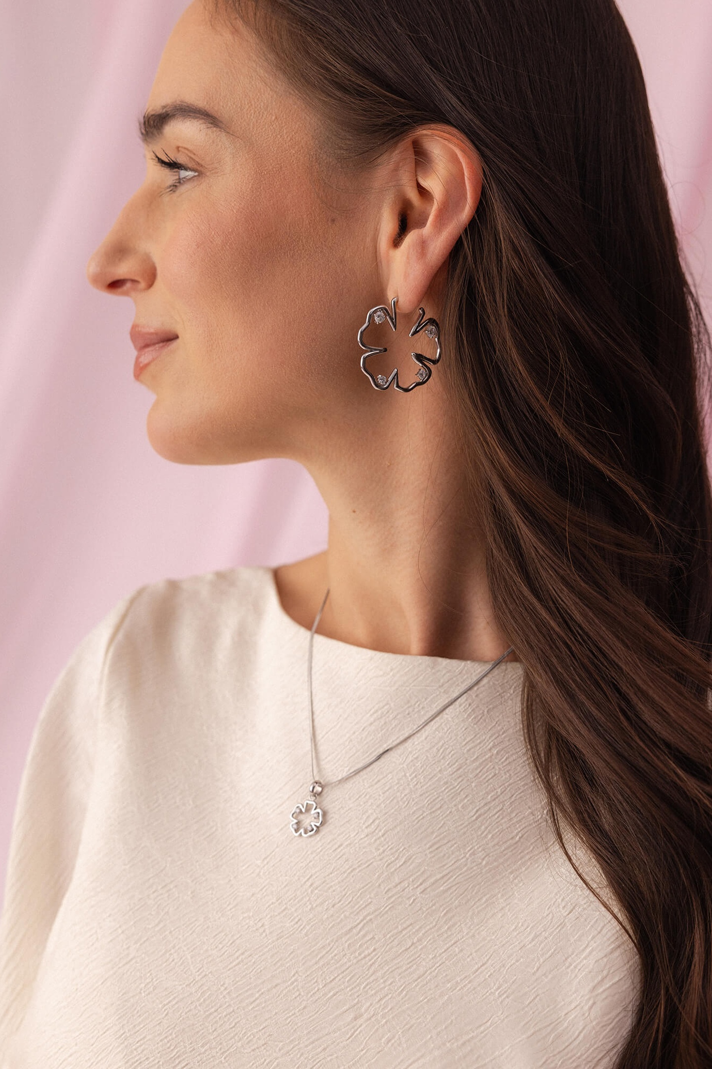 PURELEI Jewelry Box Hibiscus Set Silver Maat: OS | Kettingen Outlet | Dames | Zilver