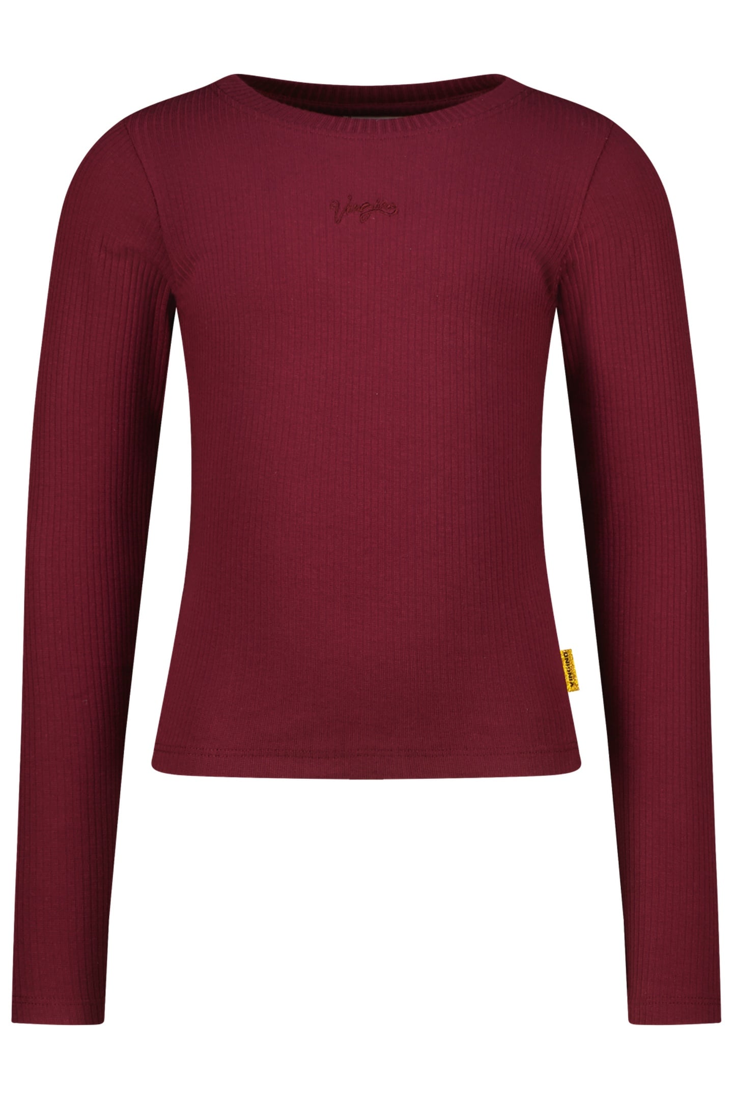 Vingino Girls Basic Rib Top T-shirt Burgundy Red Maat: 16 | T-Shirts Outlet | kids | Bordeaux