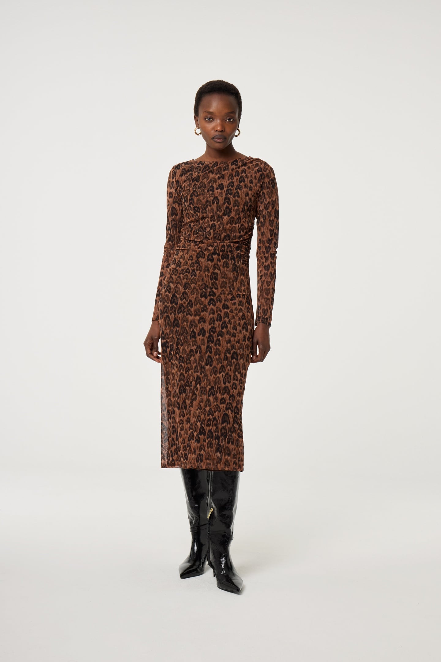 Fabienne Chapot Ashley Dress Burnt Sugar/black Maat: L | Maxi Jurken Outlet | Dames | Bruin