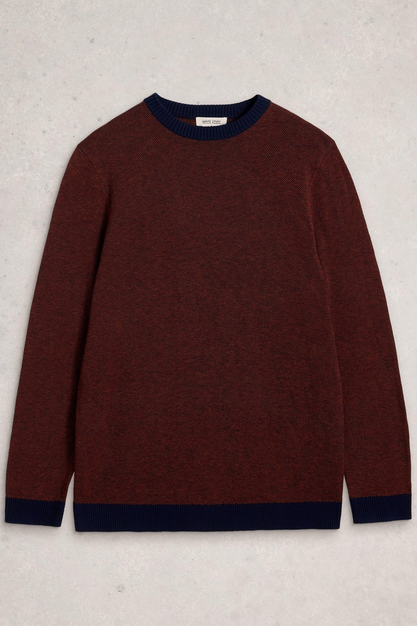 White Stuff Jacqaurd Crew Orange Multi Maat: XXL | Sweaters Outlet | Heren | Oranje