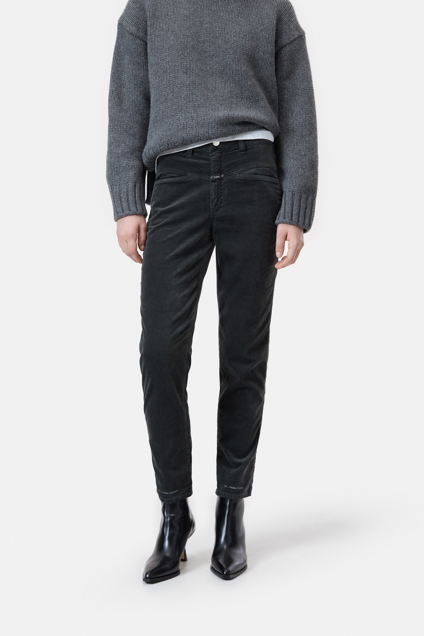 Closed Pedal Pusher Pants Irish Coffee Maat: W23L32 | Straight Broeken Outlet | Dames | Zwart