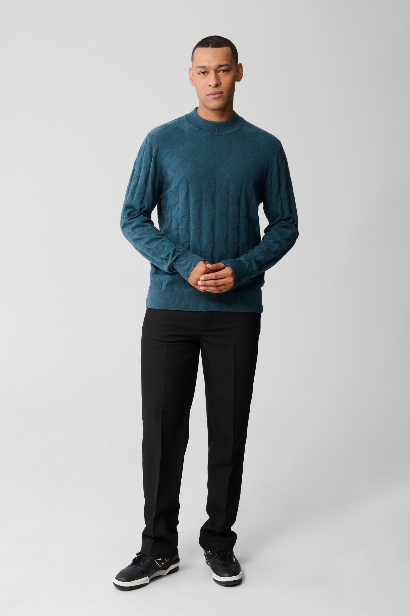 Shoeby Ma-sbsparkle Knit Blue Maat: M | Sweaters Outlet | Heren | Blauw