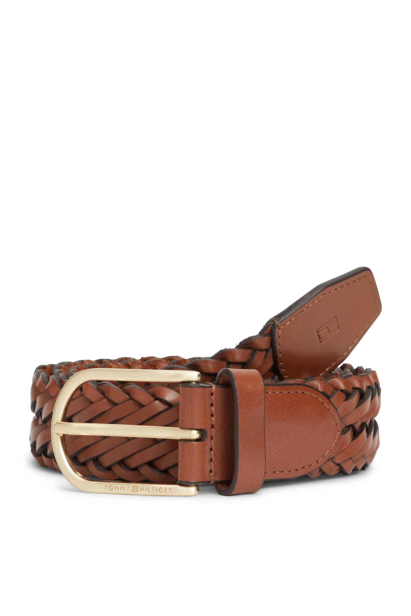 Tommy Hilfiger Archive Woven Leather Belt Winter Cognac Maat: 85 | Riemen Outlet | Heren | Bruin