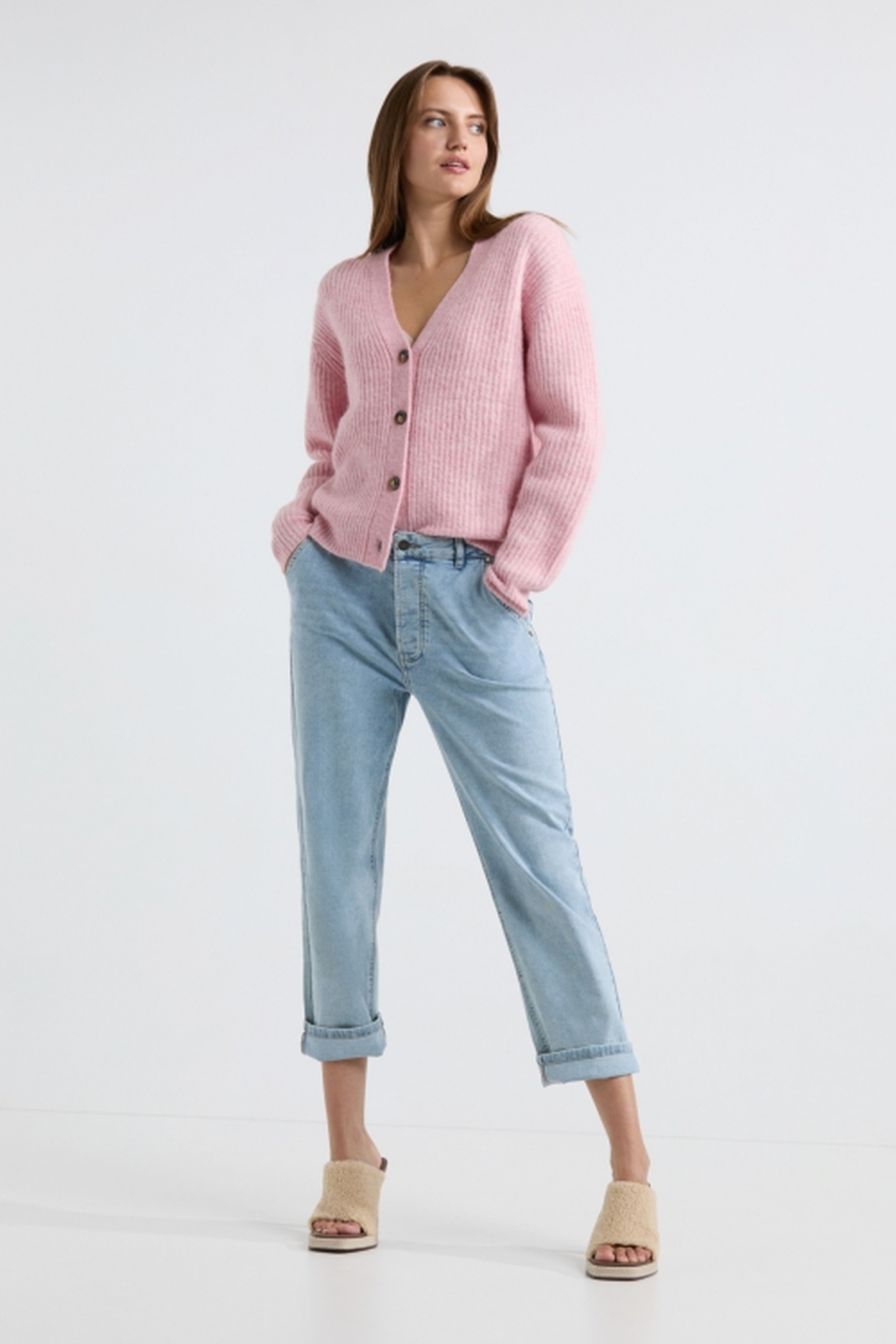 Josephine & Co Annabella Cardigan Soft Pink Maat: XS | Cardigans Outlet | Dames | Roze