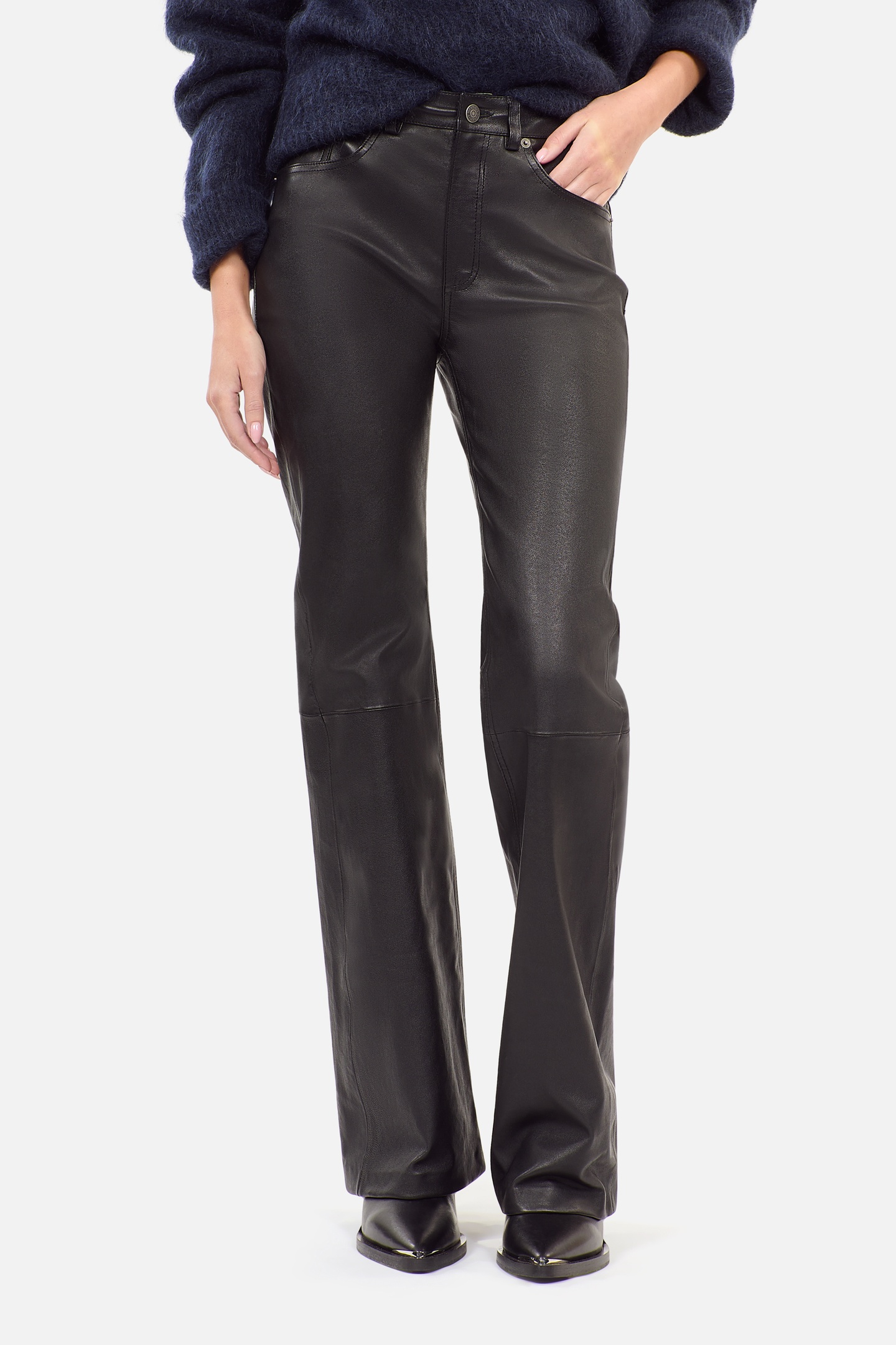 The Kooples Leather Trousers Black Maat: 34 | Pantalons Outlet | Dames | Zwart