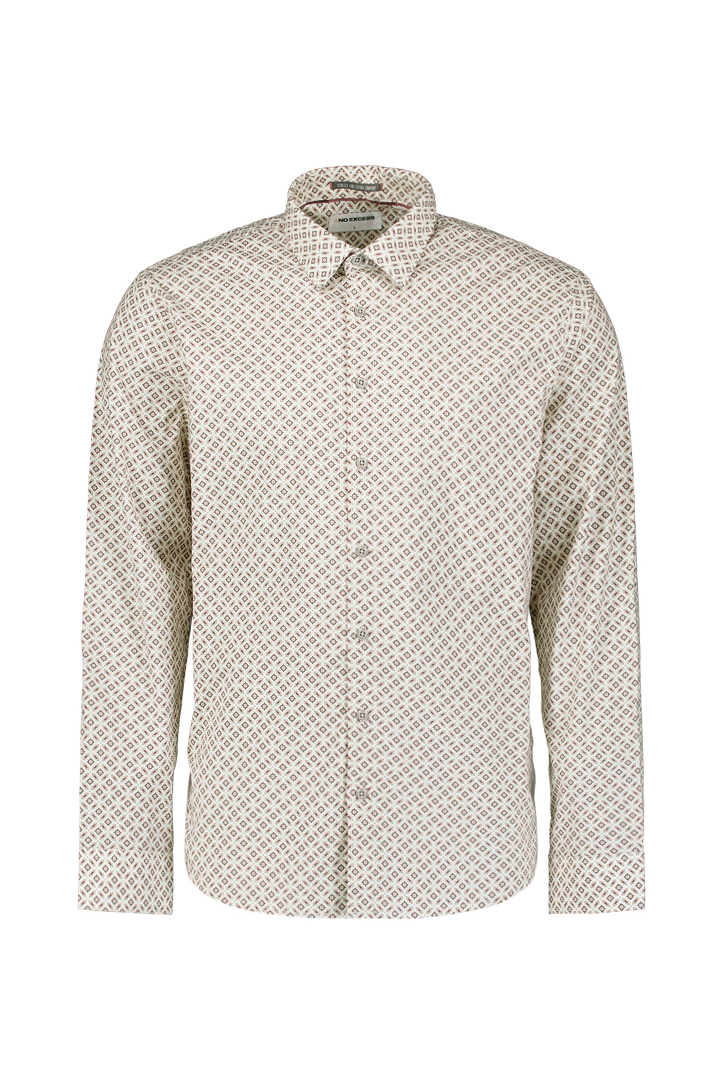 No Excess Shirt Stretch Allover Printed Old Pink Talla: 3XL | Camisas Casuales Outlet | Hombre | Rosa