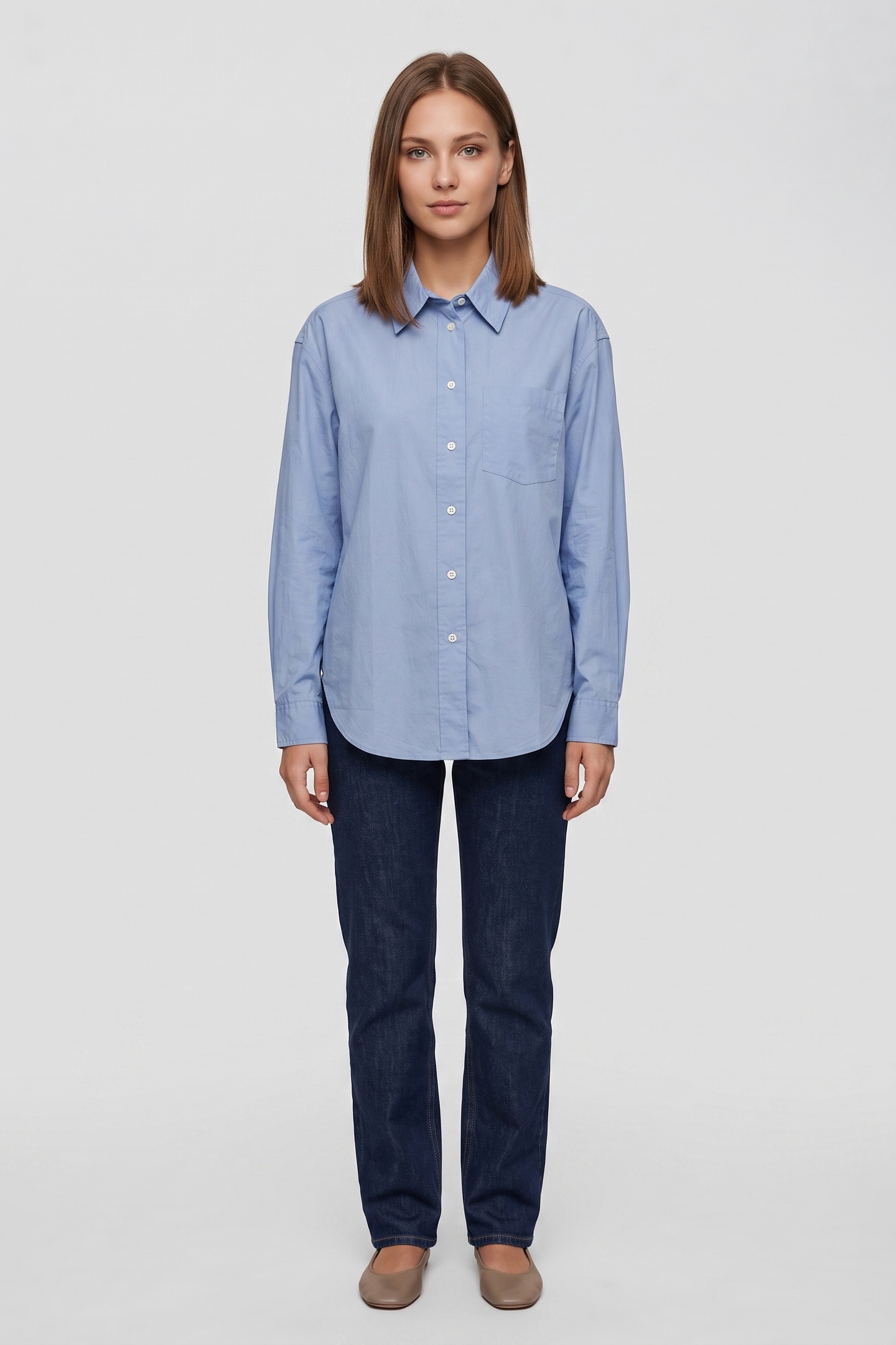 ARKET Ilassi Shirt New Blue Maat: 34 | Overhemden Outlet | Dames | Blauw