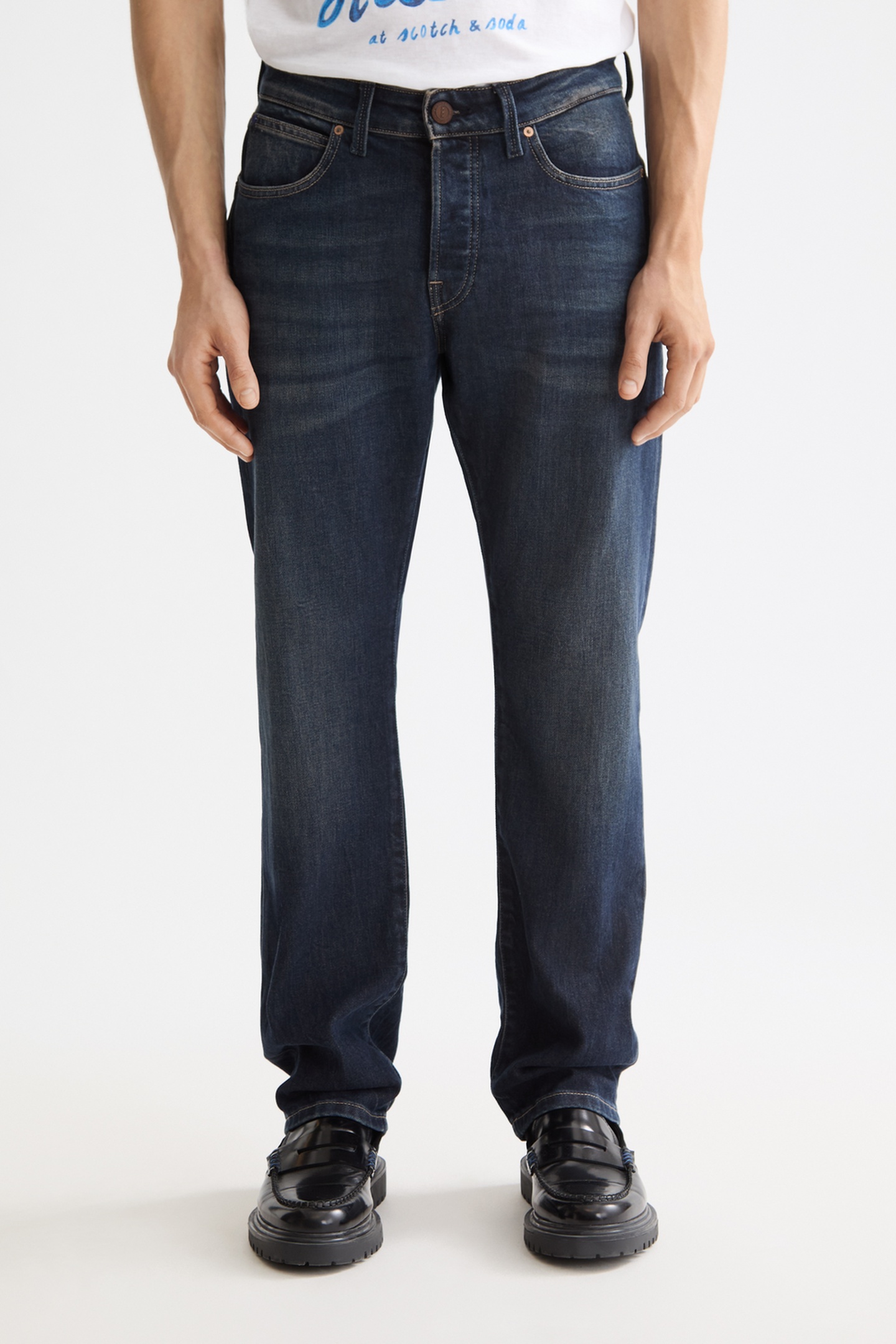 Scotch & Soda The Zee Straight Jeans — Paint It Blauw Talla: W30L32 | Vaqueros Rectos Outlet | Hombre | Azul