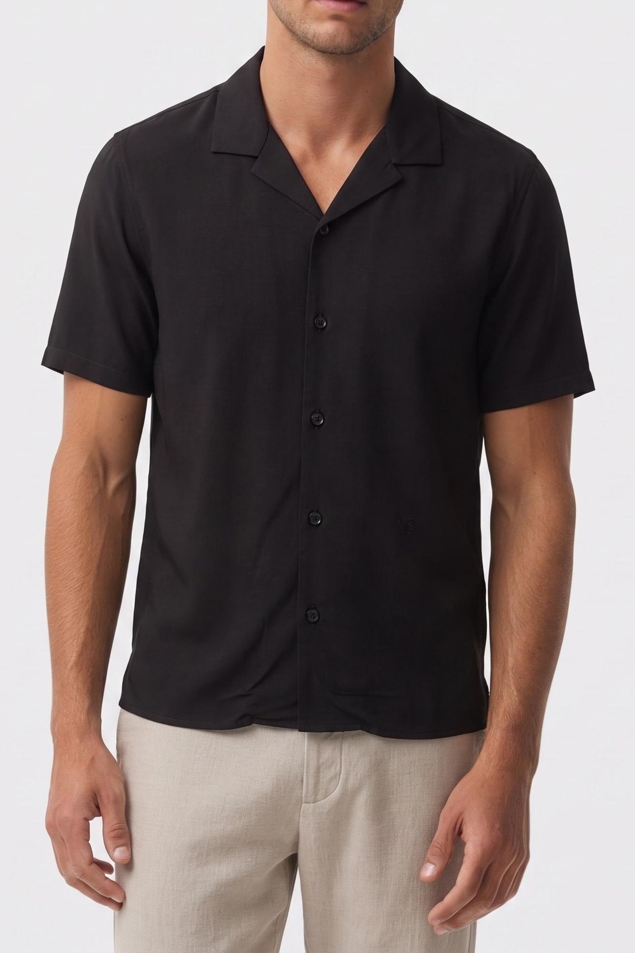 The Kooples Short-sleeved Shirt Black Maat: L | Casual Overhemden Outlet | Heren | Zwart