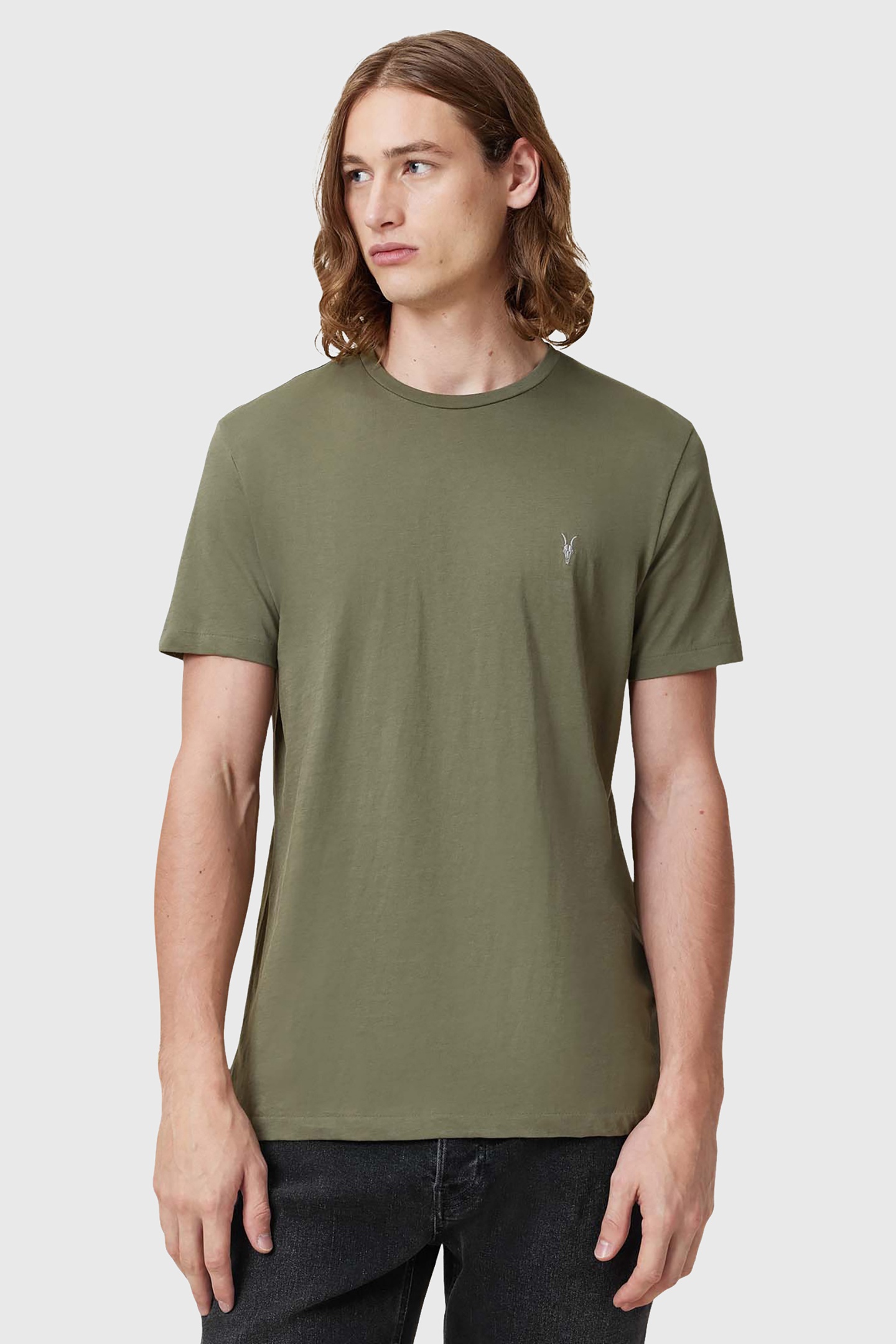 AllSaints Tonic Ss Crew Fleur Green Maat: M | Basic T-Shirts Outlet | Heren | Groen