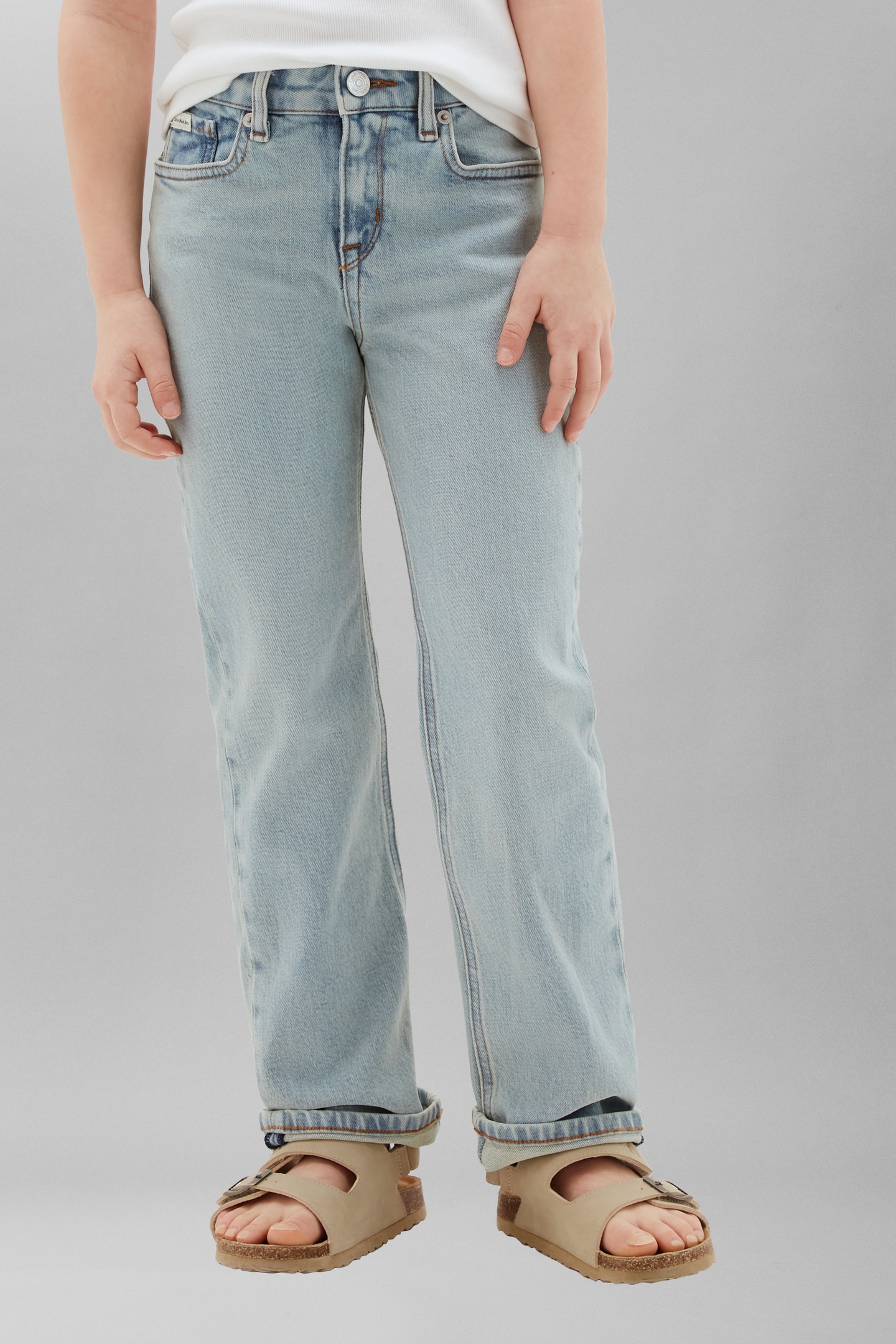 Calvin Klein Girls Straight Andrew Wash Jean Andrew Wash Maat: 6 | Spijkerbroeken Outlet | kids | Blauw