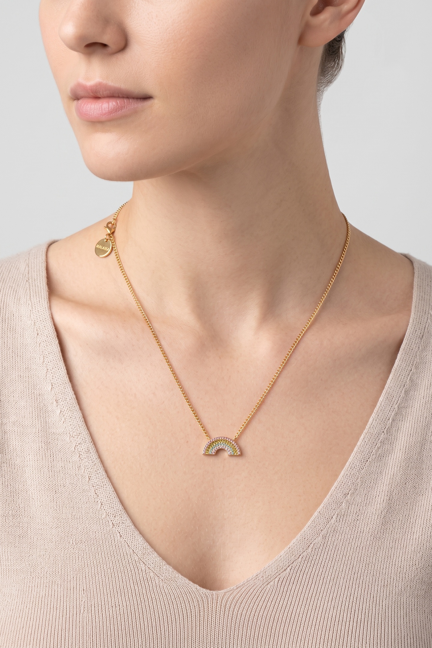 PURELEI Rainbow Love Kette Gold Maat: OS | Kettingen Outlet | Dames | Goud