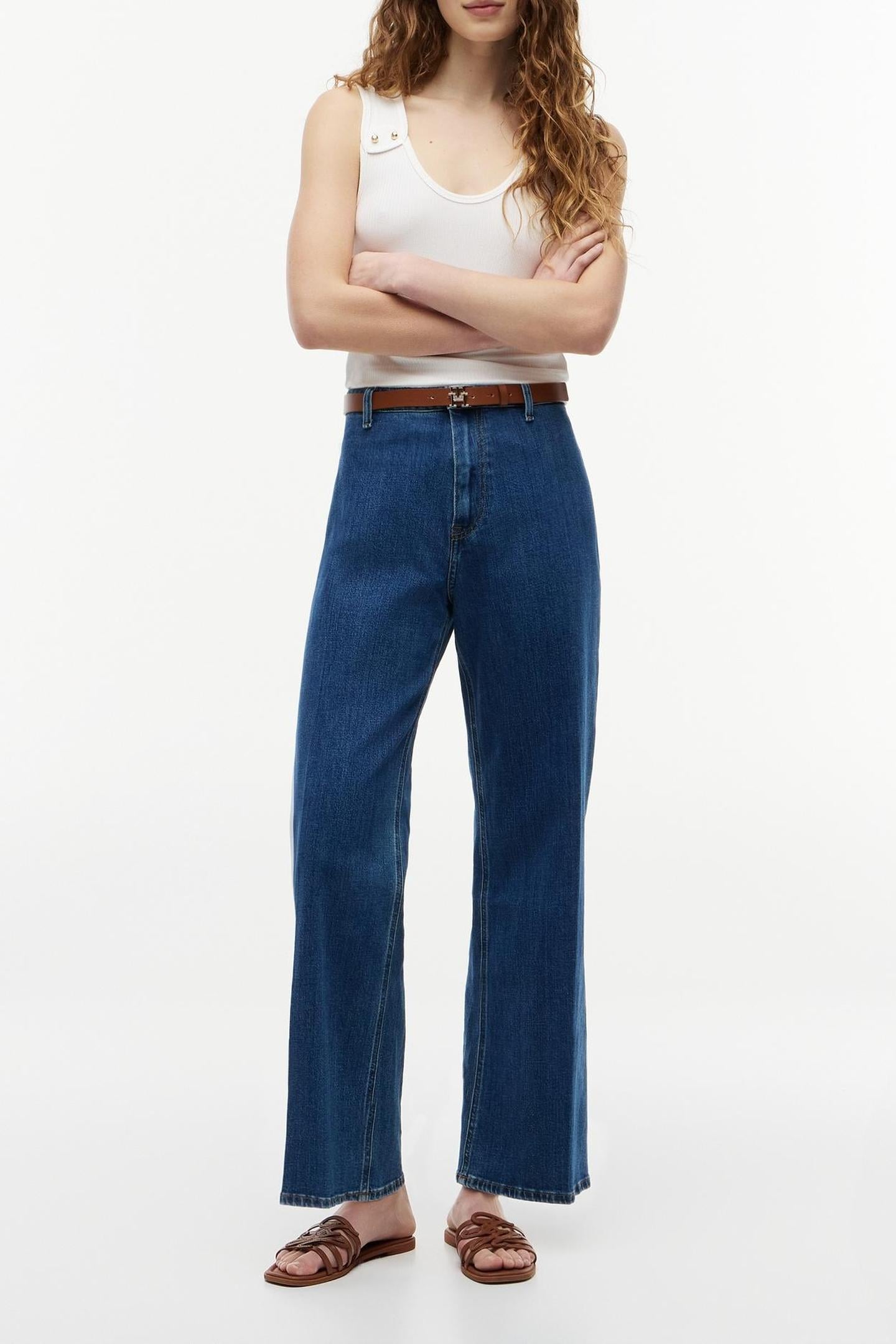 Tommy Hilfiger Wide Leg Rian Maat: W29L30 | Wijde Broeken Outlet | Dames | Blauw