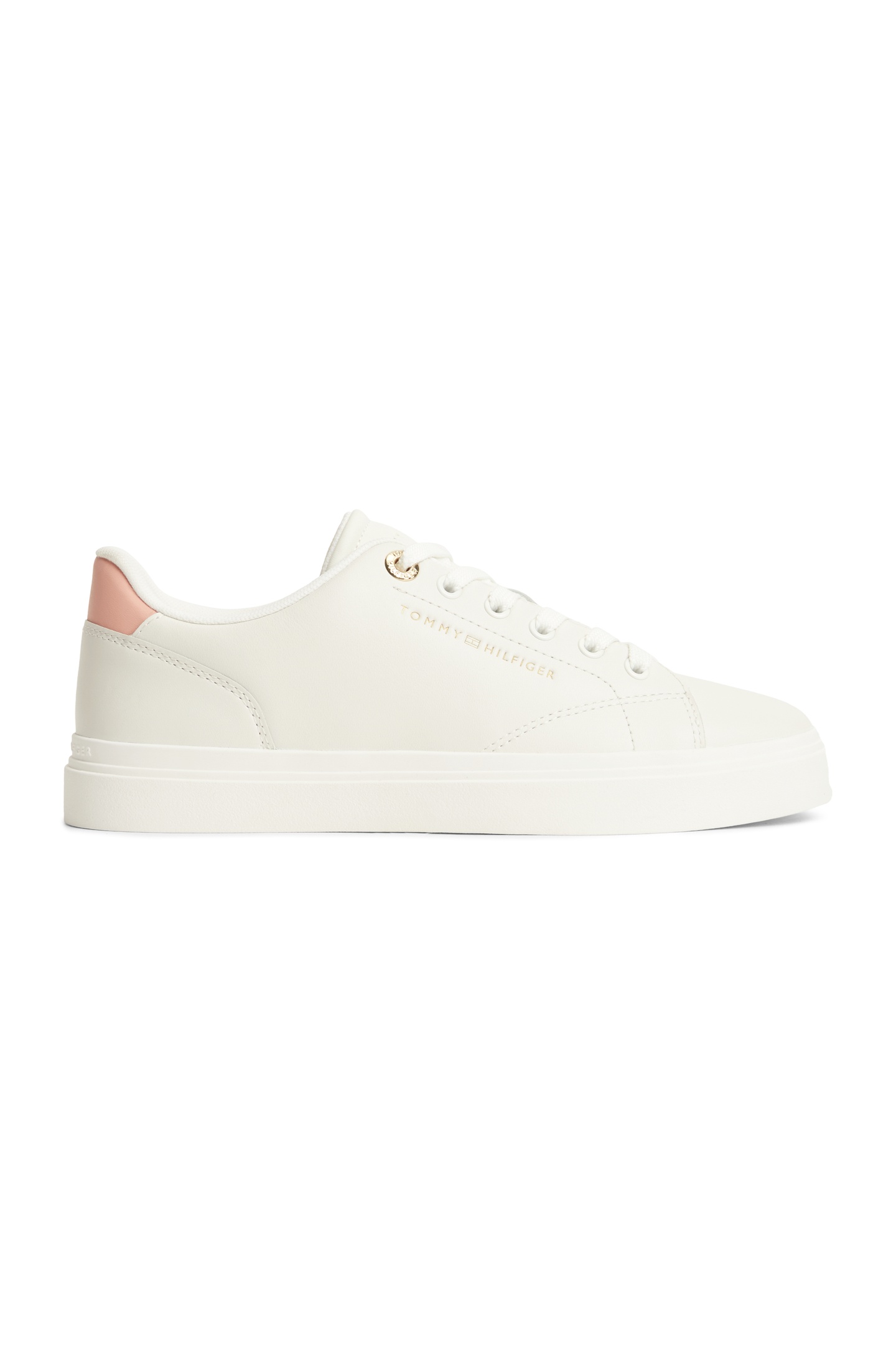 Tommy Hilfiger Th Chic Sneaker White/porcelain Pink Maat: 39 | Sneakers Outlet | Dames | Wit