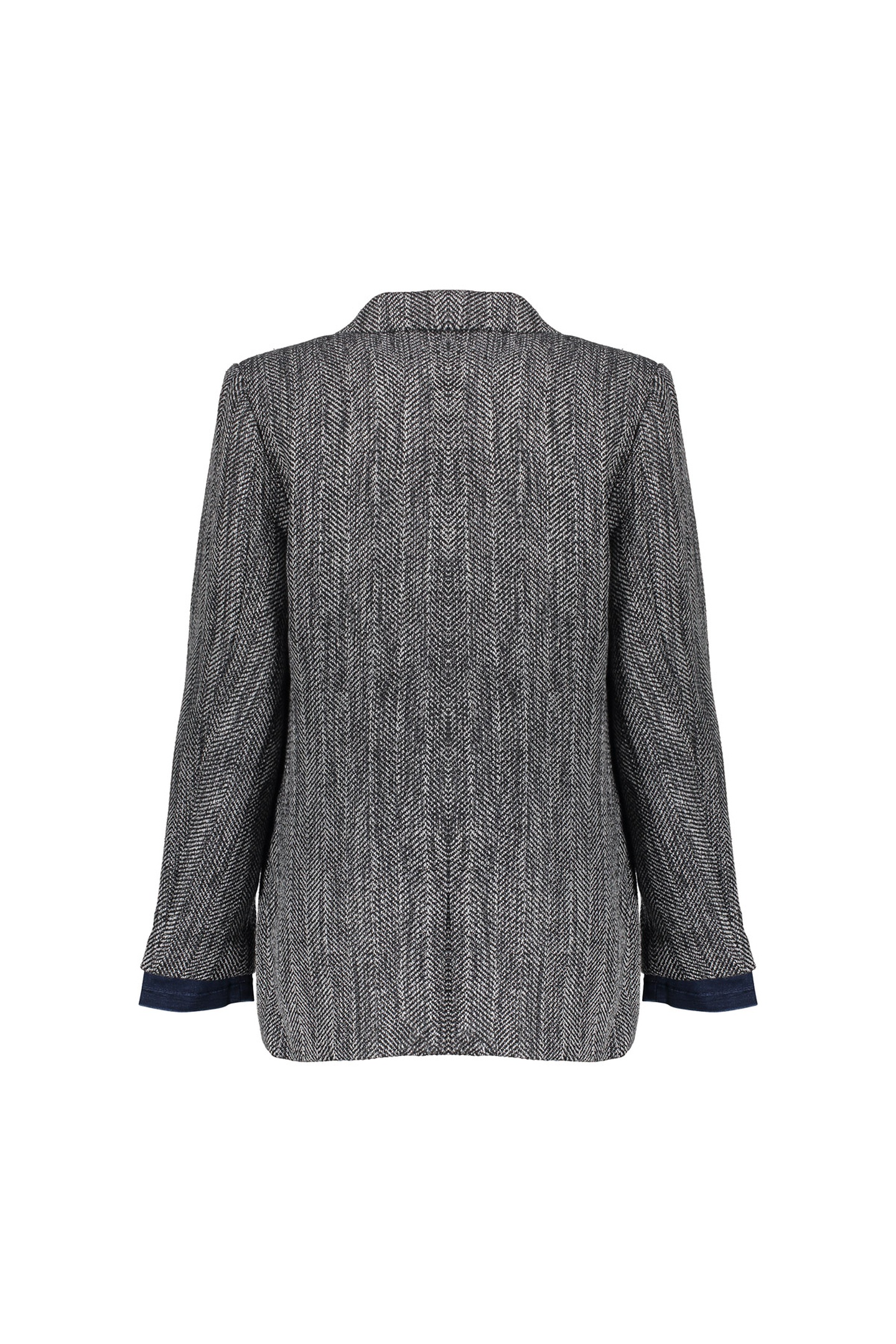 Geisha Blazer Tweed + Denimpocket Anthracite + Denimpocket Maat: L | Blazers Outlet | Dames | Blauw