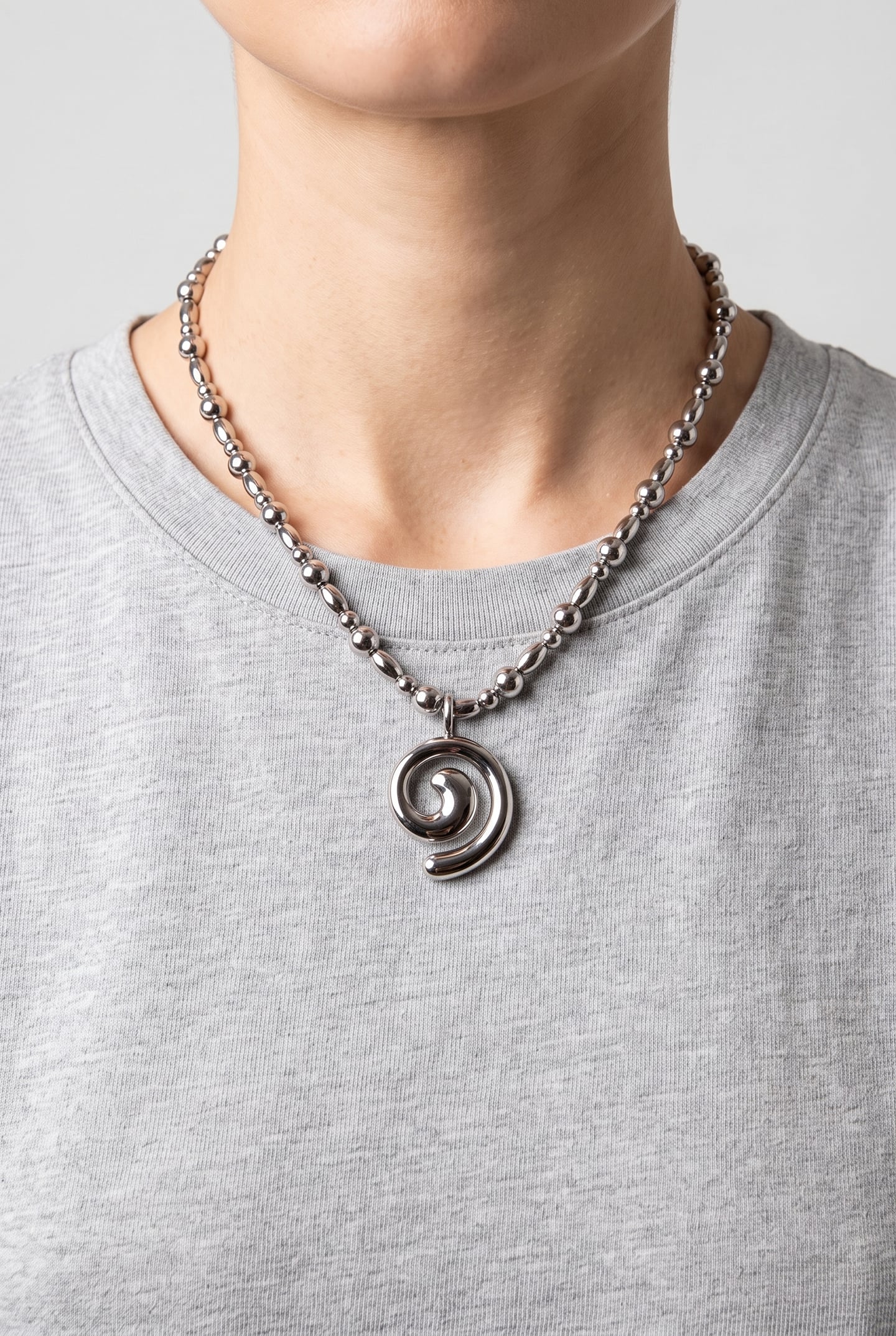 PURELEI Swirl Kette Silver Maat: OS | Kettingen Outlet | Dames | Zilver