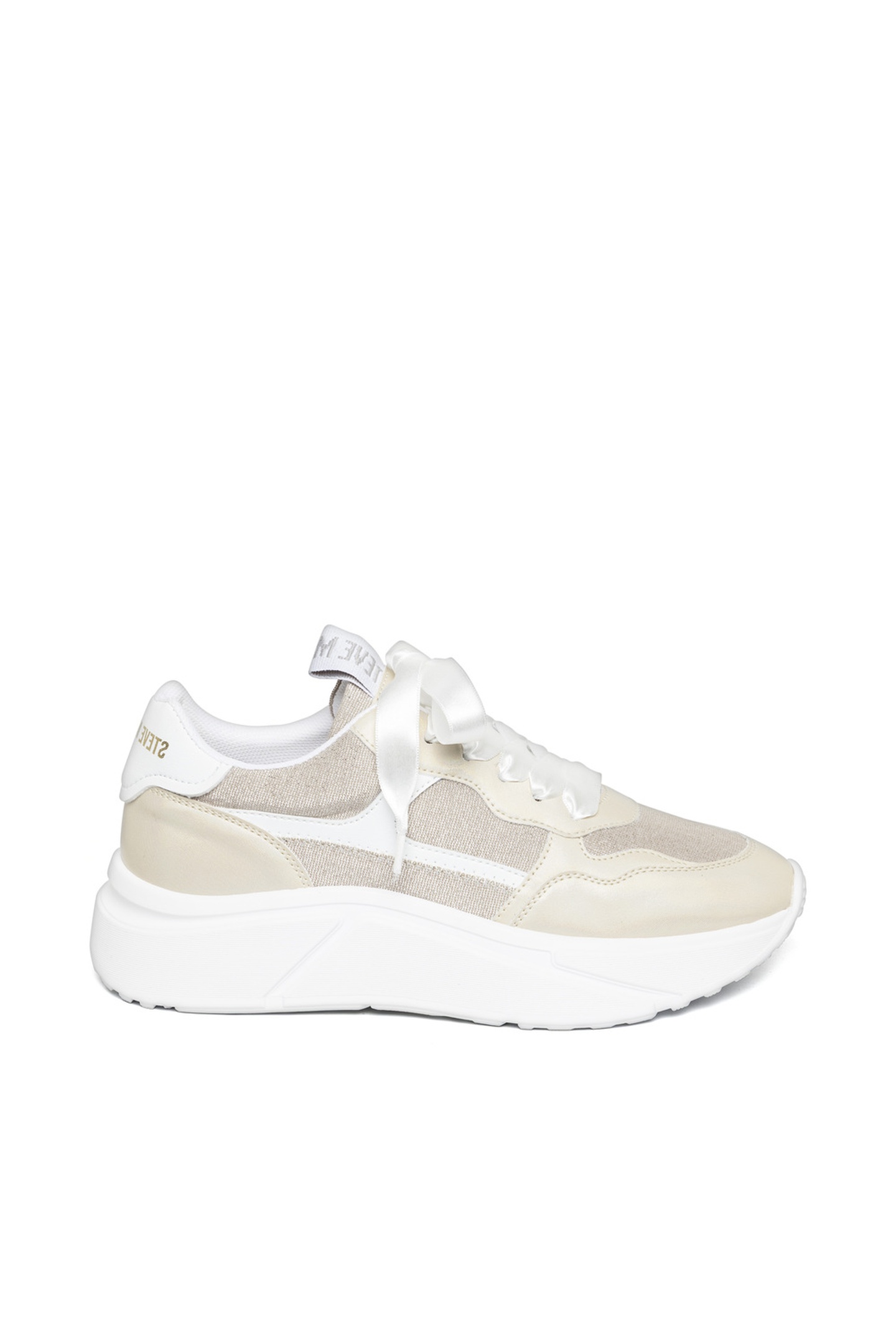 Steve Madden Starlyn Sneakers Champ Glitter Maat: 40 | Sneakers Outlet | Dames | Beige