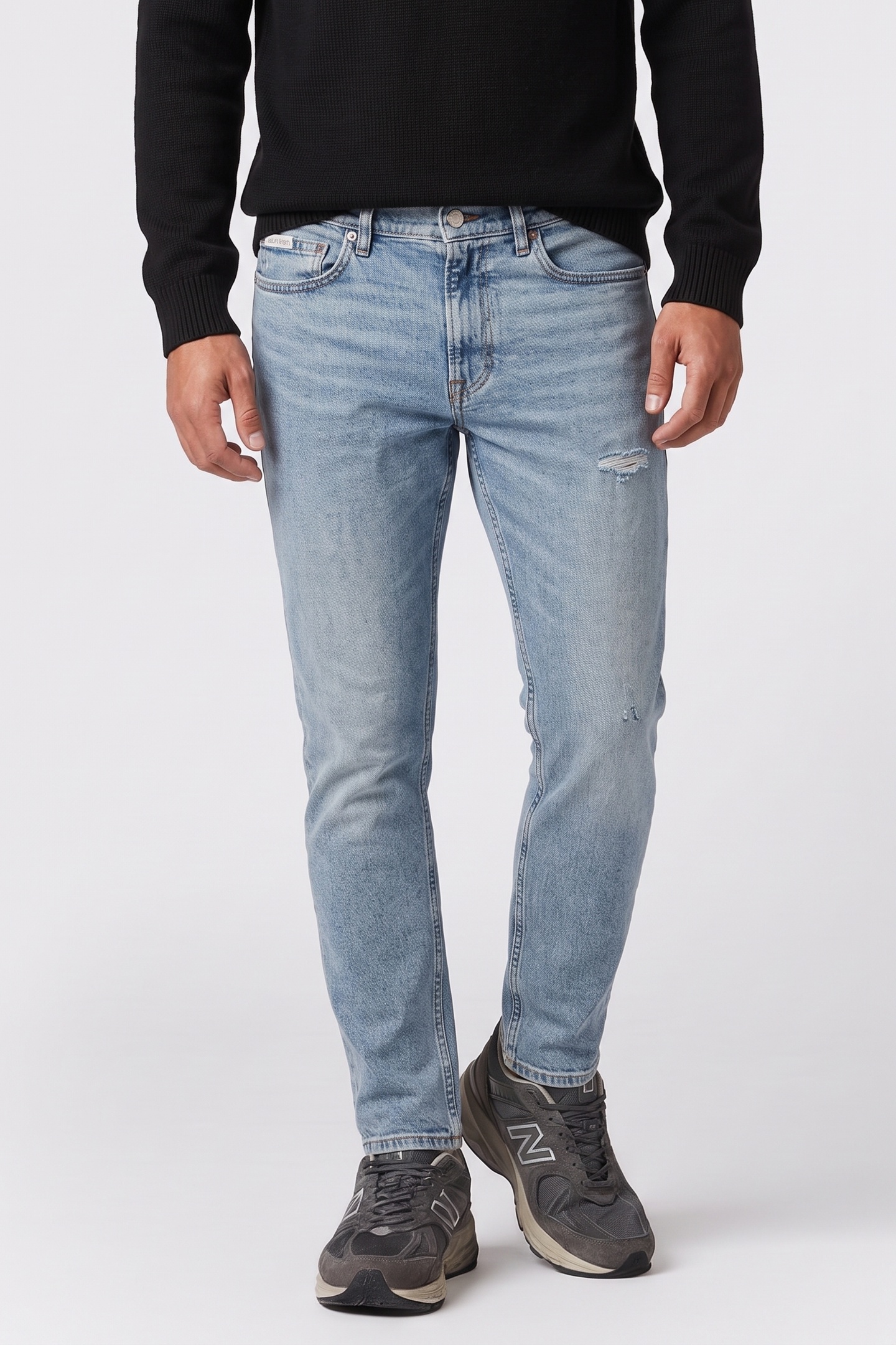 Calvin Klein Slim Tapered Jeans Tattered Mirage Taglia: W29L32 | Jeans Slim Fit Outlet | Uomo