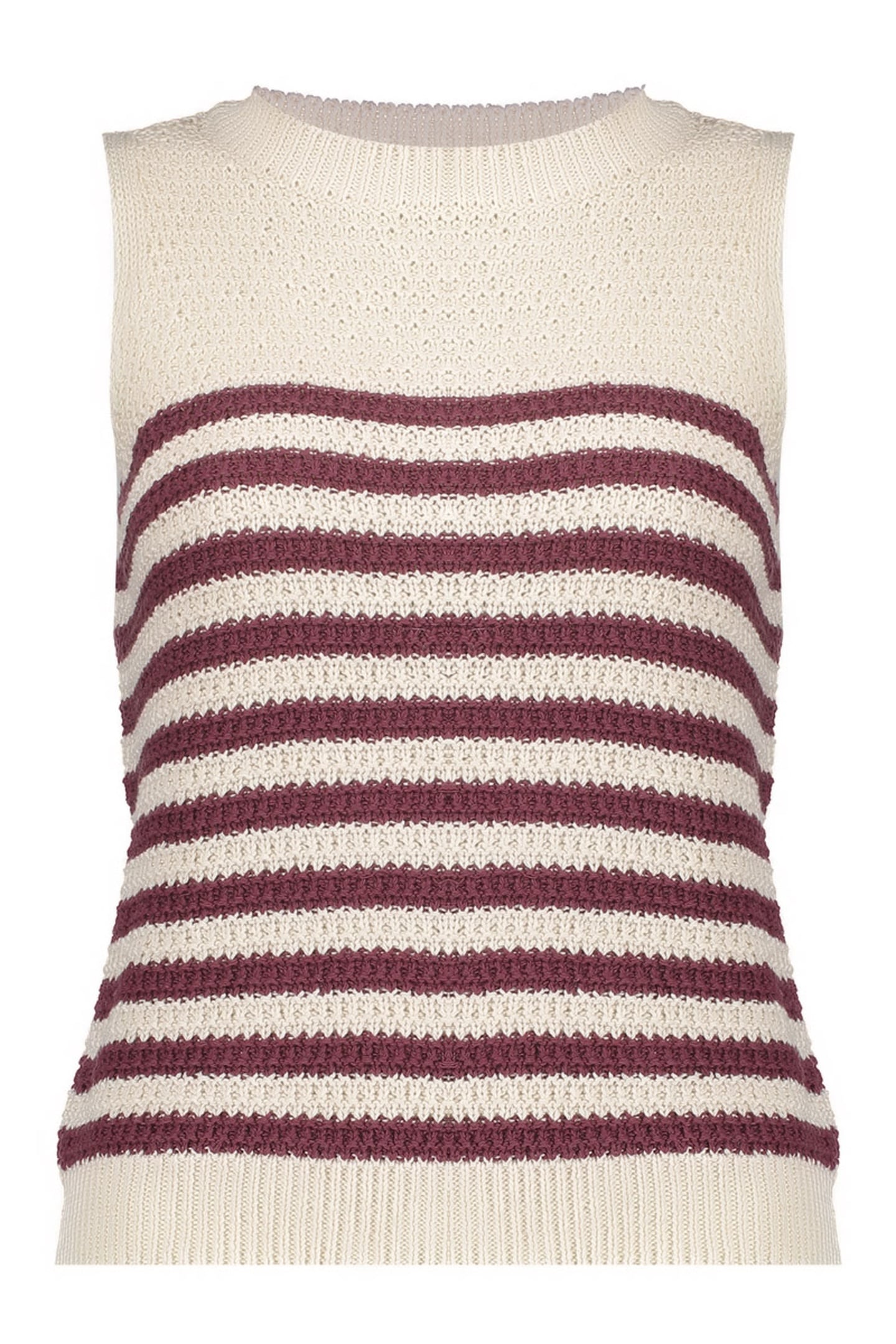 Geisha Spencer Striped Off-white/cherry Red Maat: 3XL | Sweaters Outlet | Dames | Wit