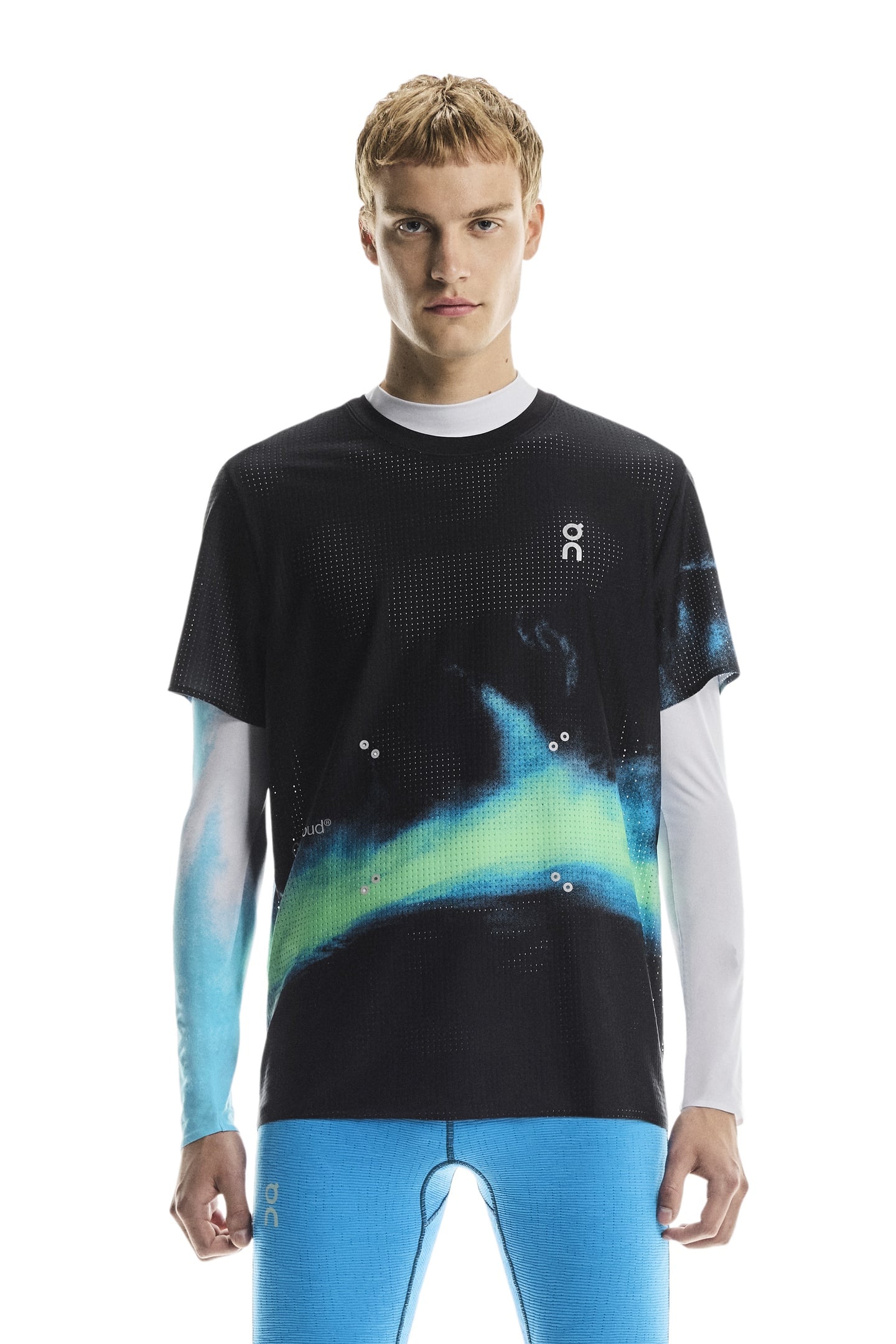 On Pace Mesh-t 1 Black | Horiz Maat: S | T-shirts met Print Outlet | Heren | Zwart