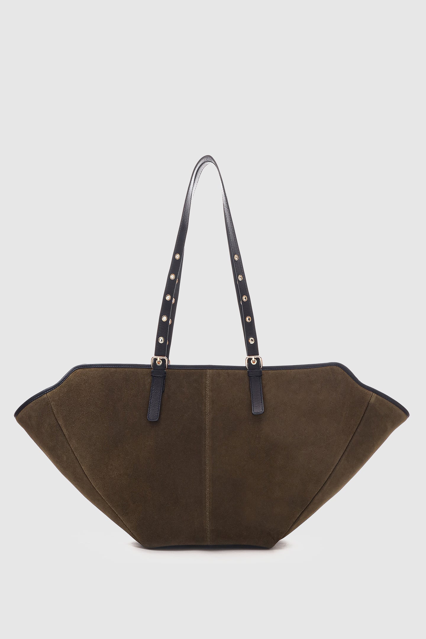 Núnoo Nora Suede Dark Olive W. Gold Maat: OS | Handtassen Outlet | Unisex | Bruin
