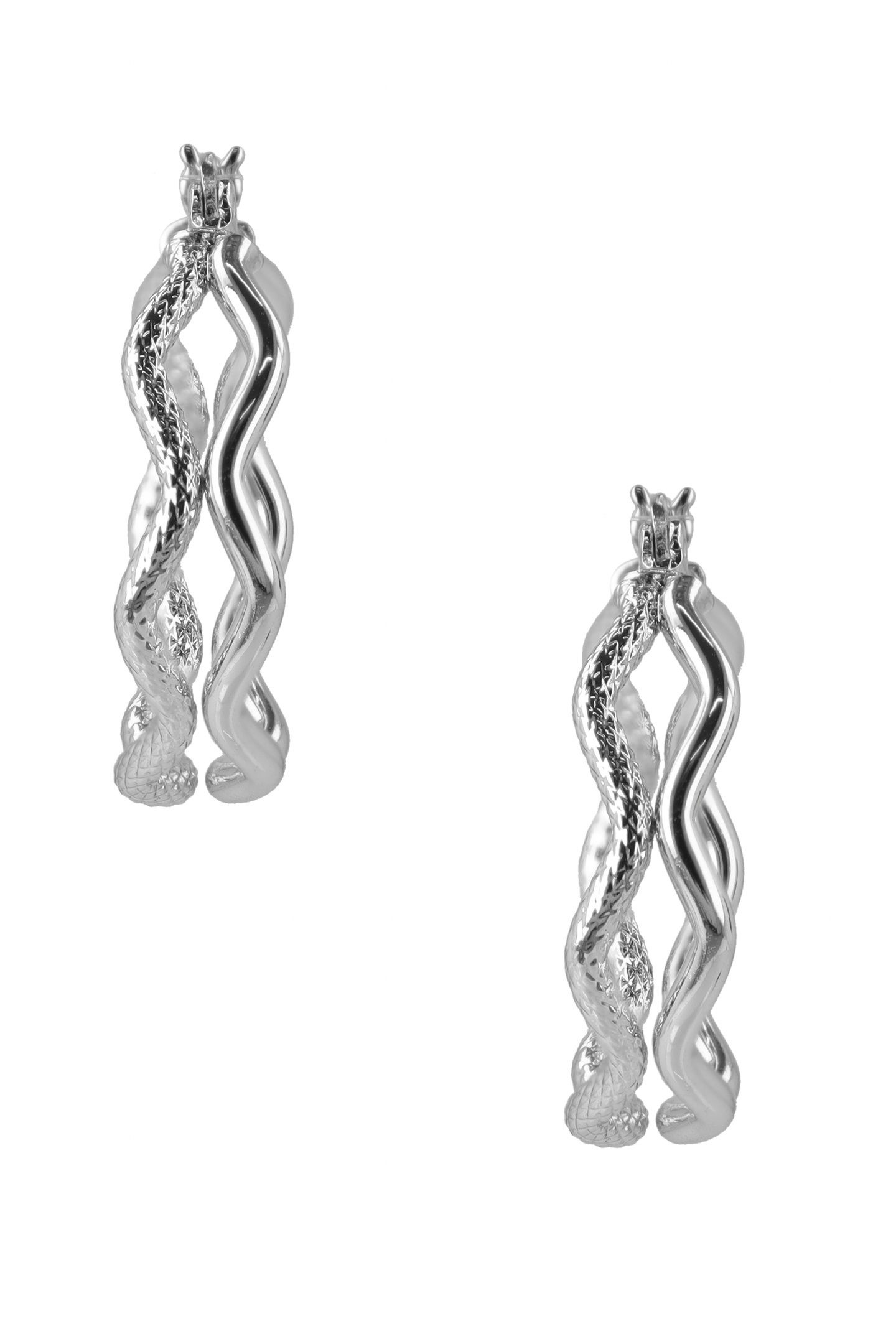 OTAZU Divine Small Rhodium Hoops Maat: OS | Oorbellen Outlet | Dames | Zilver