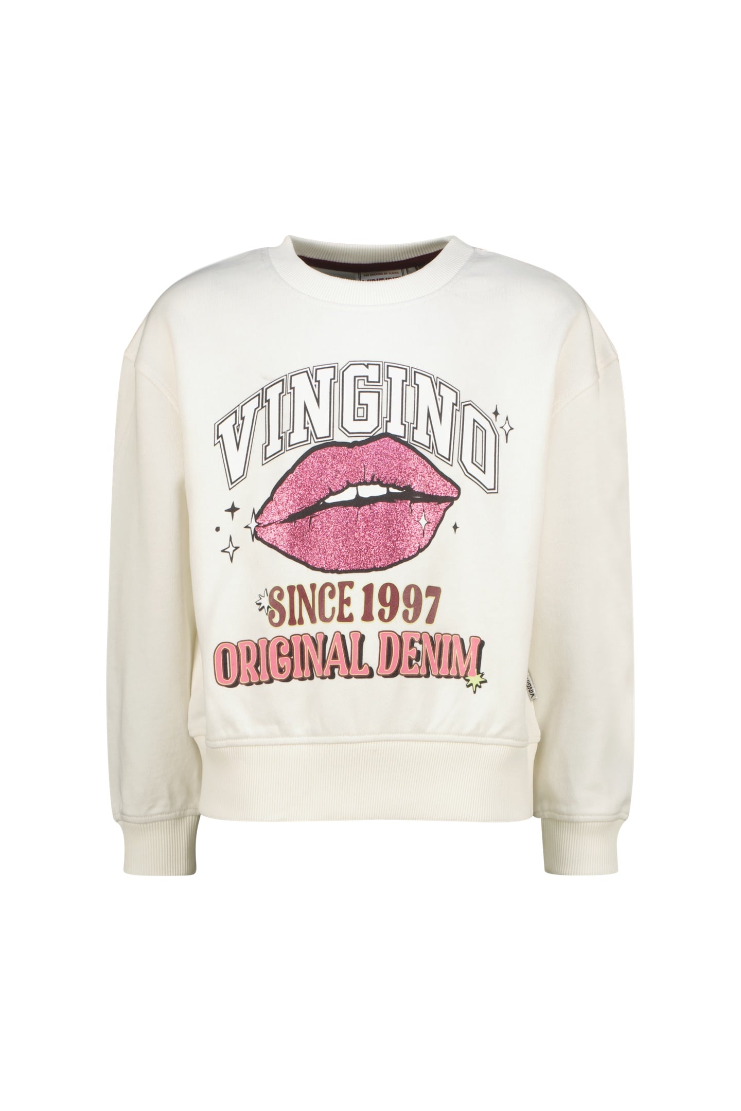 Vingino Girls Nalien Sweater Snow White Maat: 2 | Truien Outlet | kids | Wit