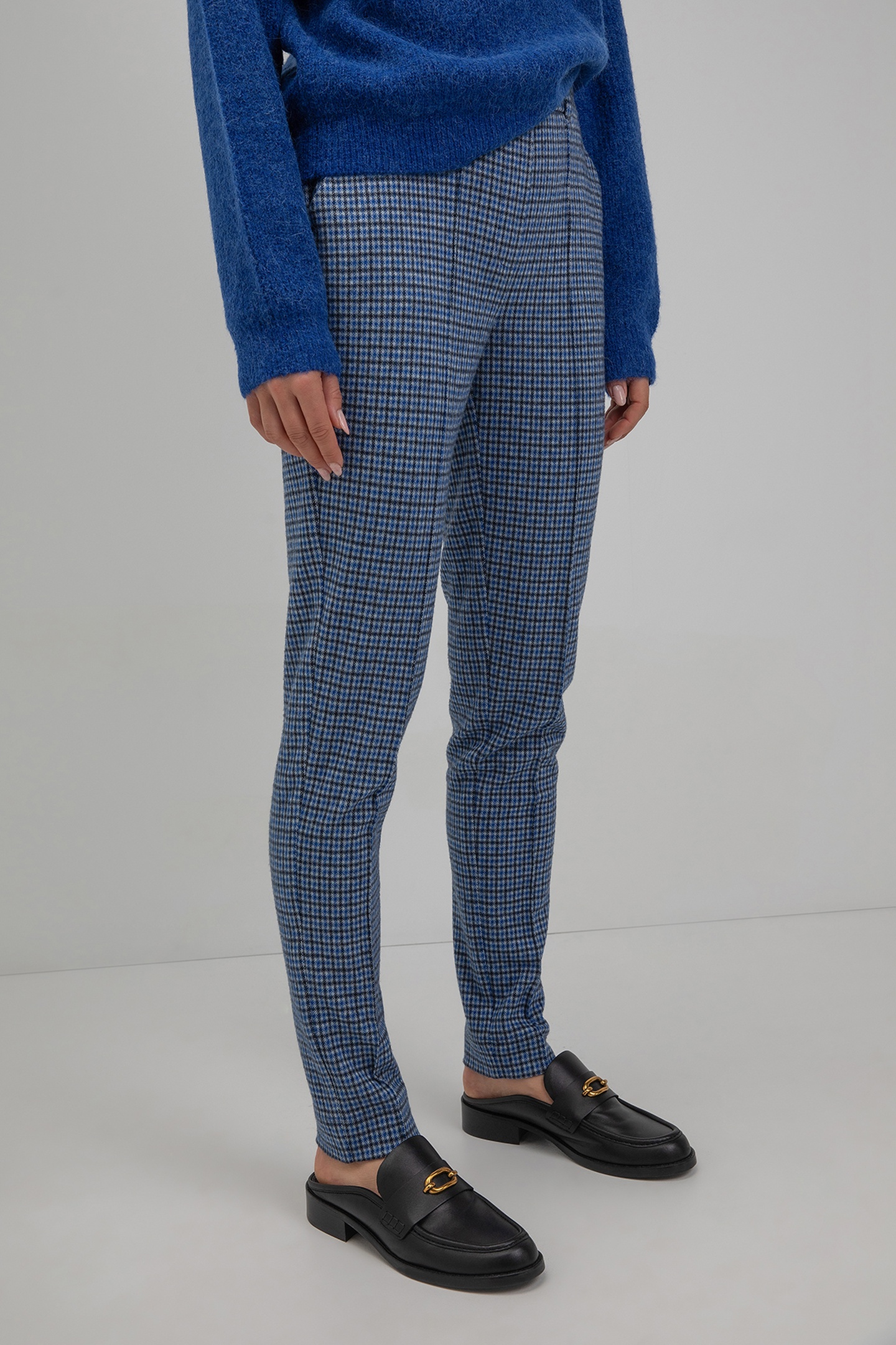 Josephine & Co Tao Pants Navy Check Taille: 40 | Pantalons de costume Outlet | Femme | Bleu