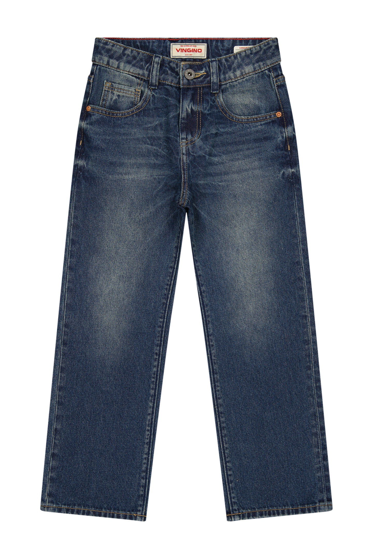 Vingino Boys Giovanni Jeans Blue Vintage Maat: 15 | Spijkerbroeken Outlet | Unisex | Blauw