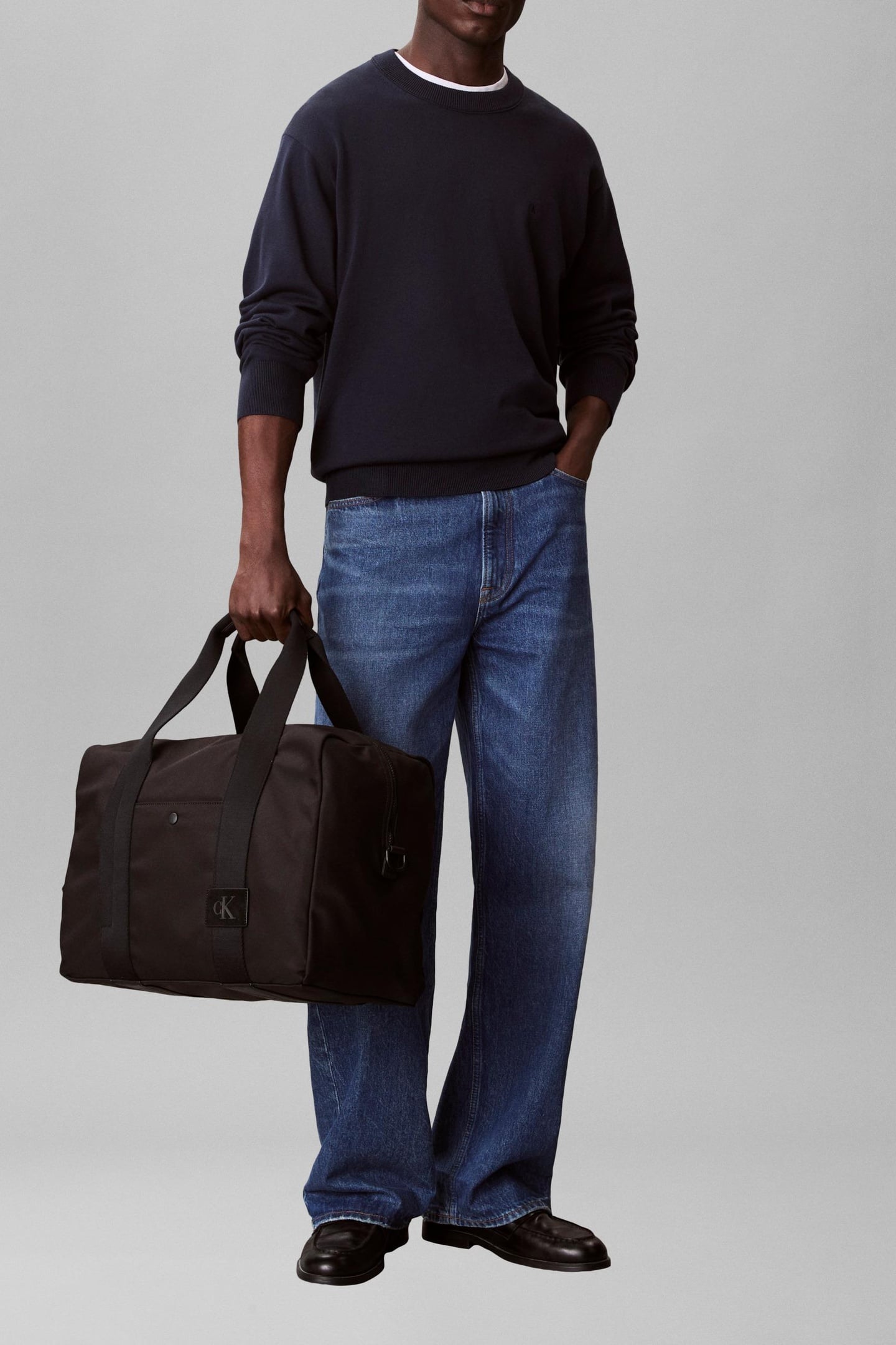 Calvin Klein Canvas Mix Large Duffel Black Maat: OS | Reistassen Outlet | Heren | Zwart
