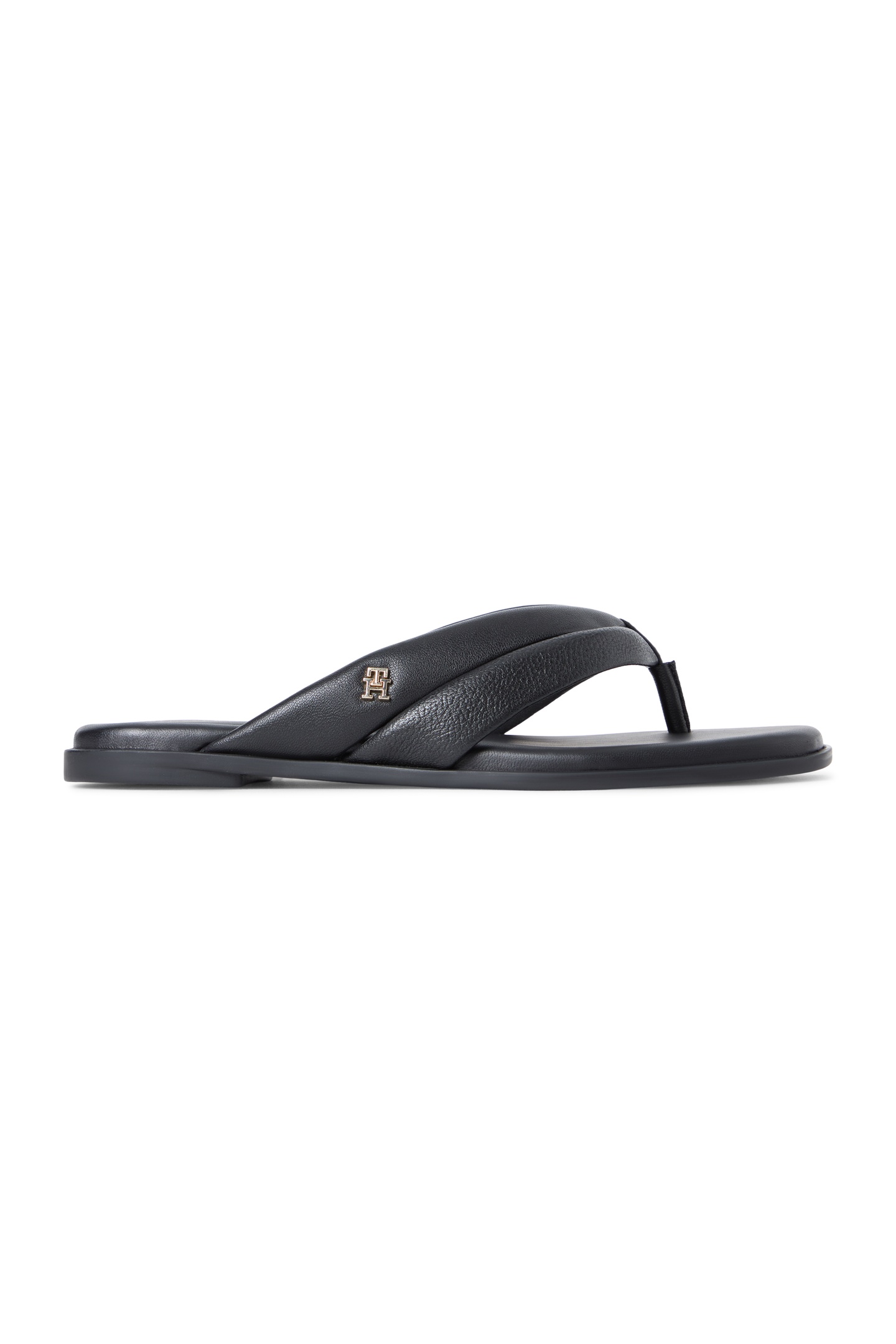 Tommy Hilfiger Elevated Toe Post Flat Sandals Black Maat: 41 | Sandalen Outlet | Dames | Zwart