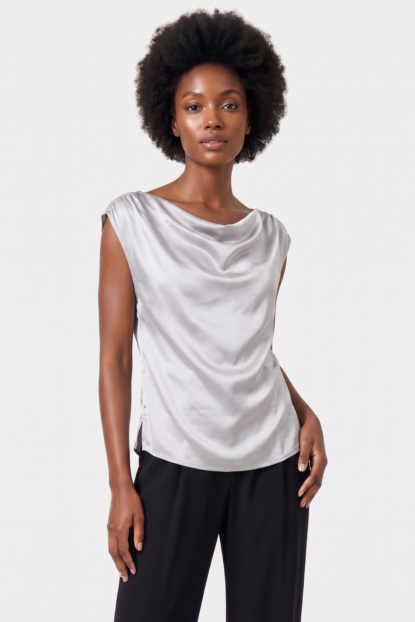 VIVEH Adhara Top Icy Blue Maat: 36 | Blouses Outlet | Dames | Zilver