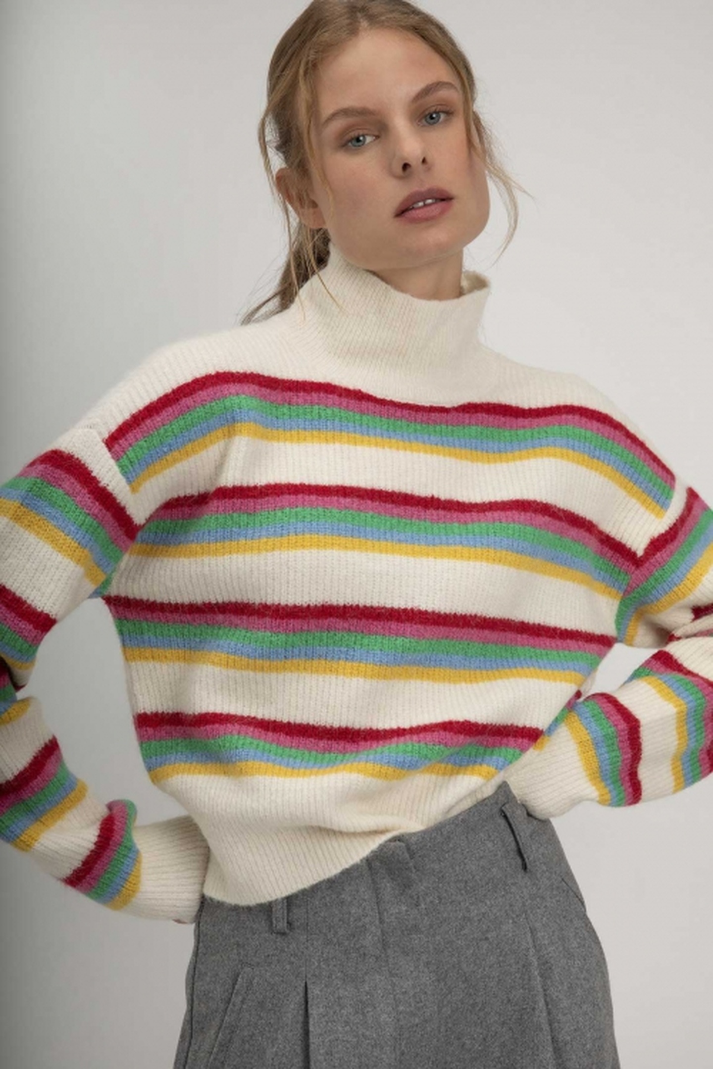 Josephine & Co Sverre Sweater Multi Colours Light Stripe Talla: XL | Sudaderas con Capucha Outlet | Mujer