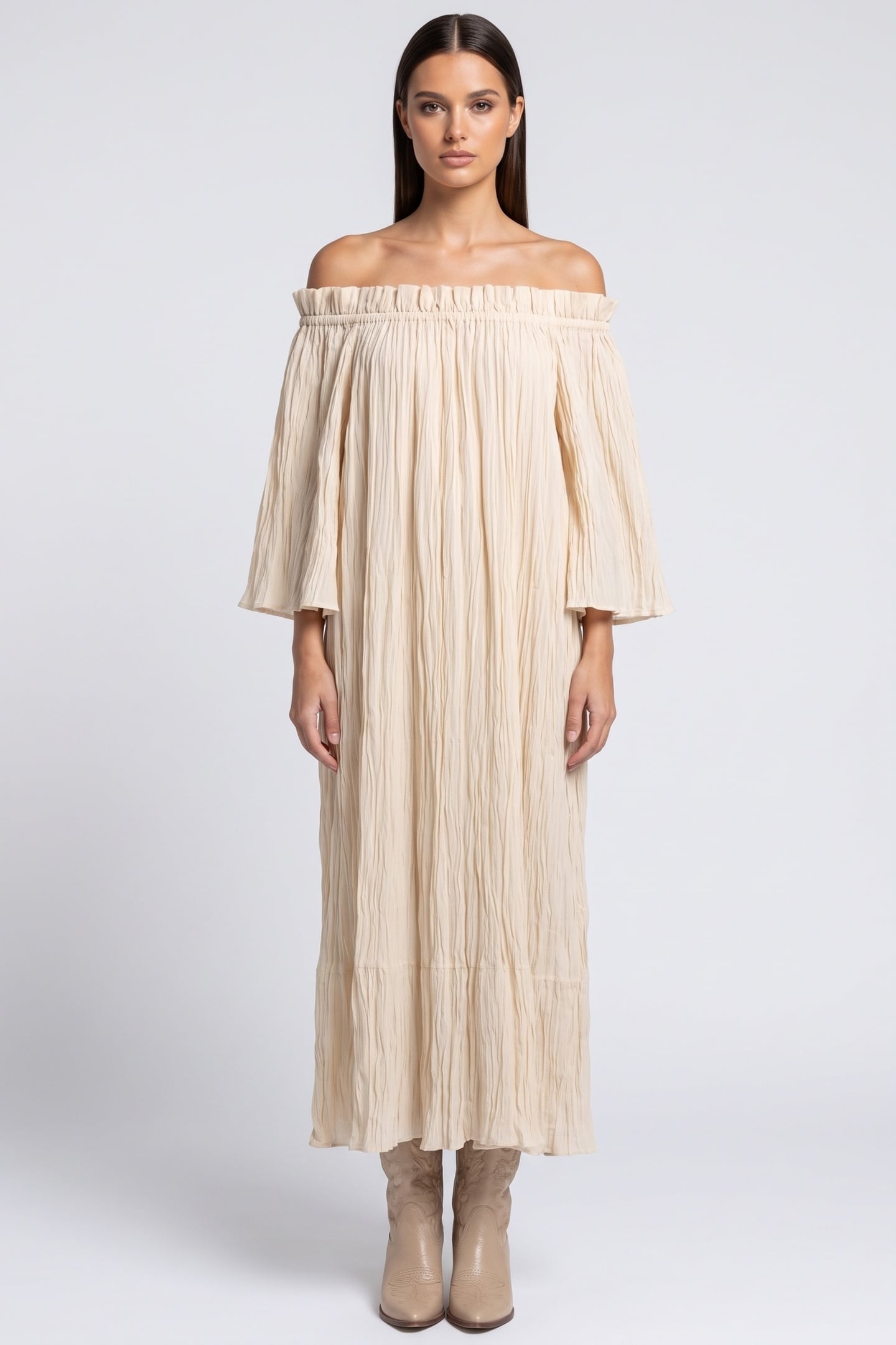 ARKET Giordi Dress Beige Maat: 40 | Maxi Jurken Outlet | Dames | Beige