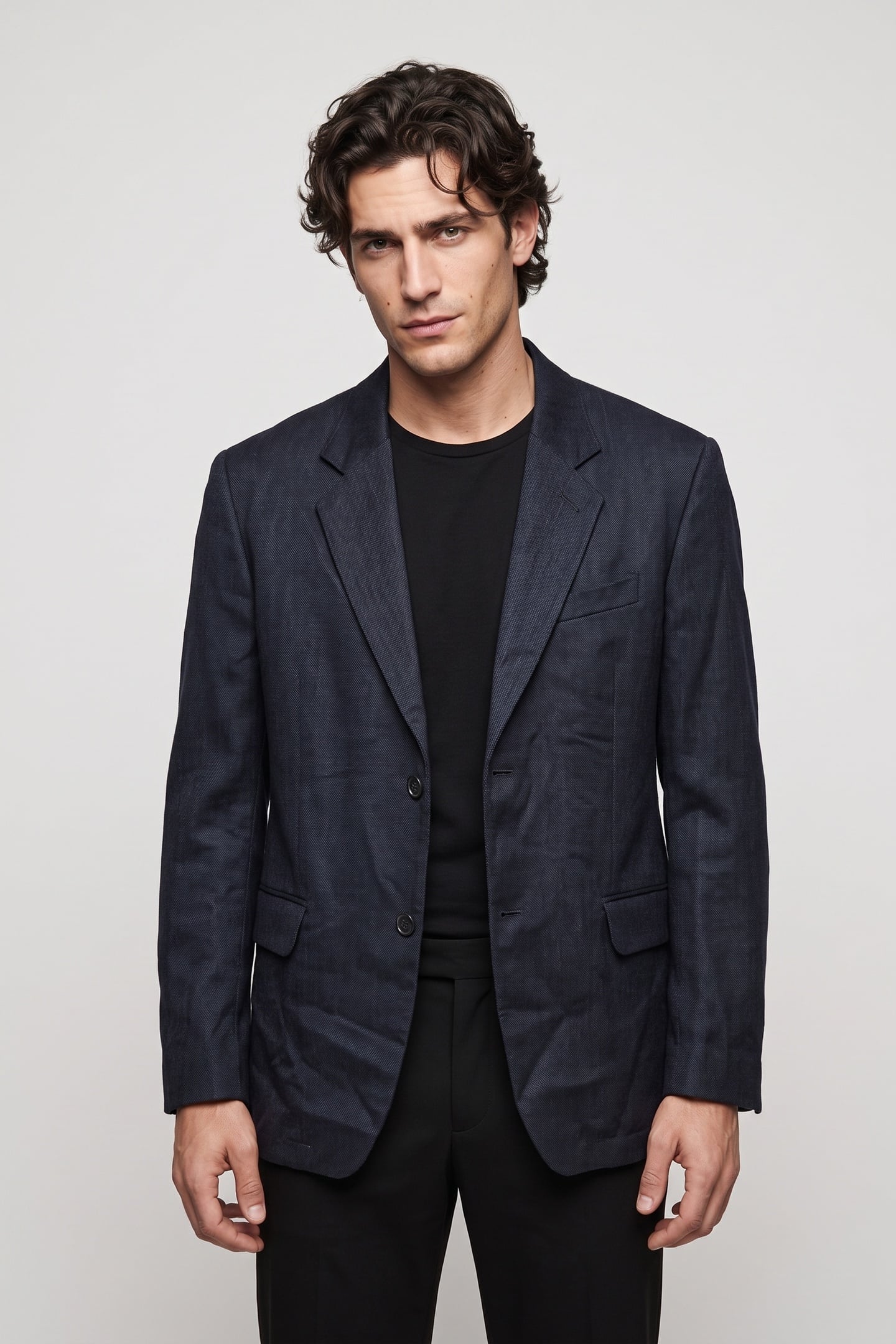 ARKET Dennis Leomaster Cotton Hemp Blue Maat: 48 Short | Blazers Outlet | Heren | Blauw