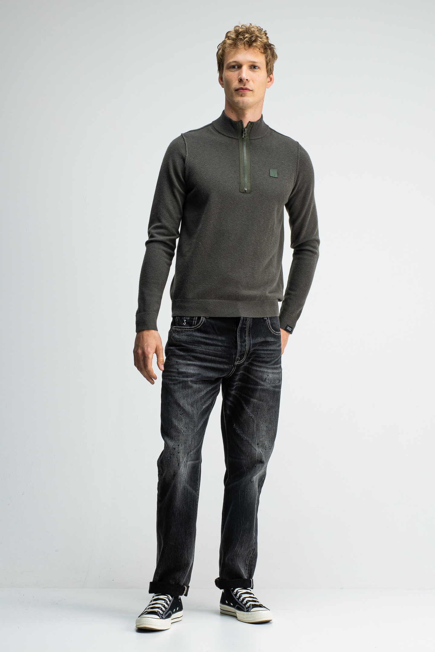 Butcher of Blue Clifton Halfzip Mocha Brown Taglia: XXL | Maglioni a maglia Outlet | Uomo | Marrone