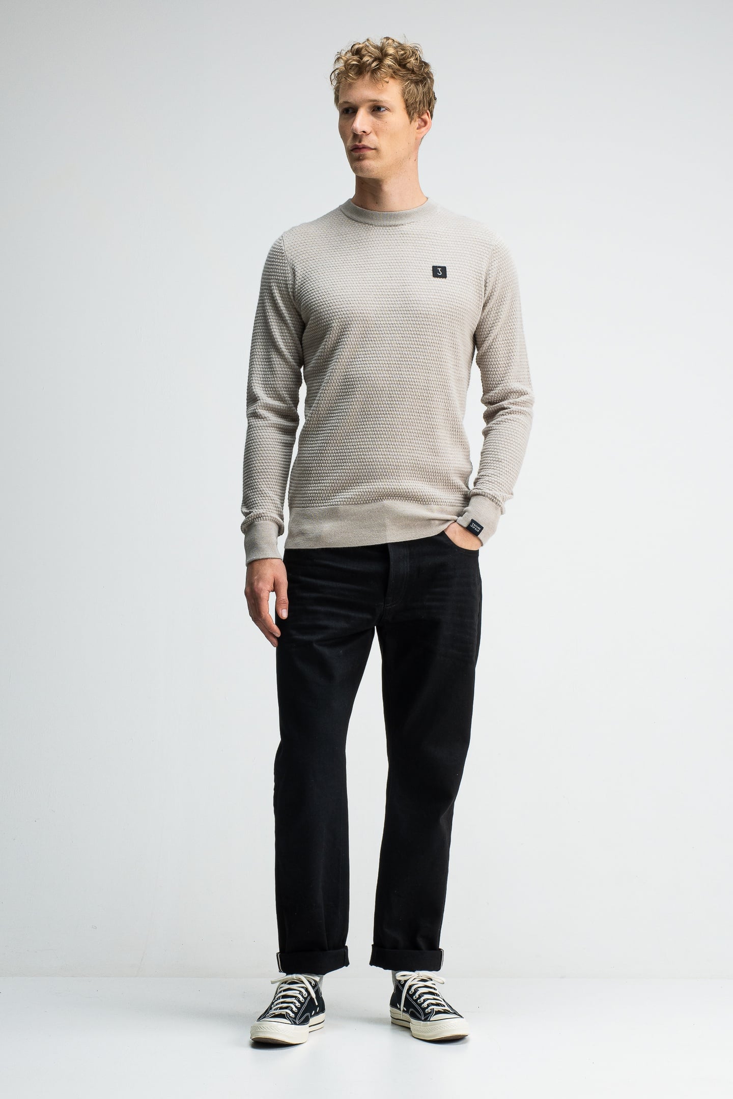 Butcher of Blue Structure Crew Lt. Sand Taglia: XL | Maglioni a maglia Outlet | Uomo | Marrone
