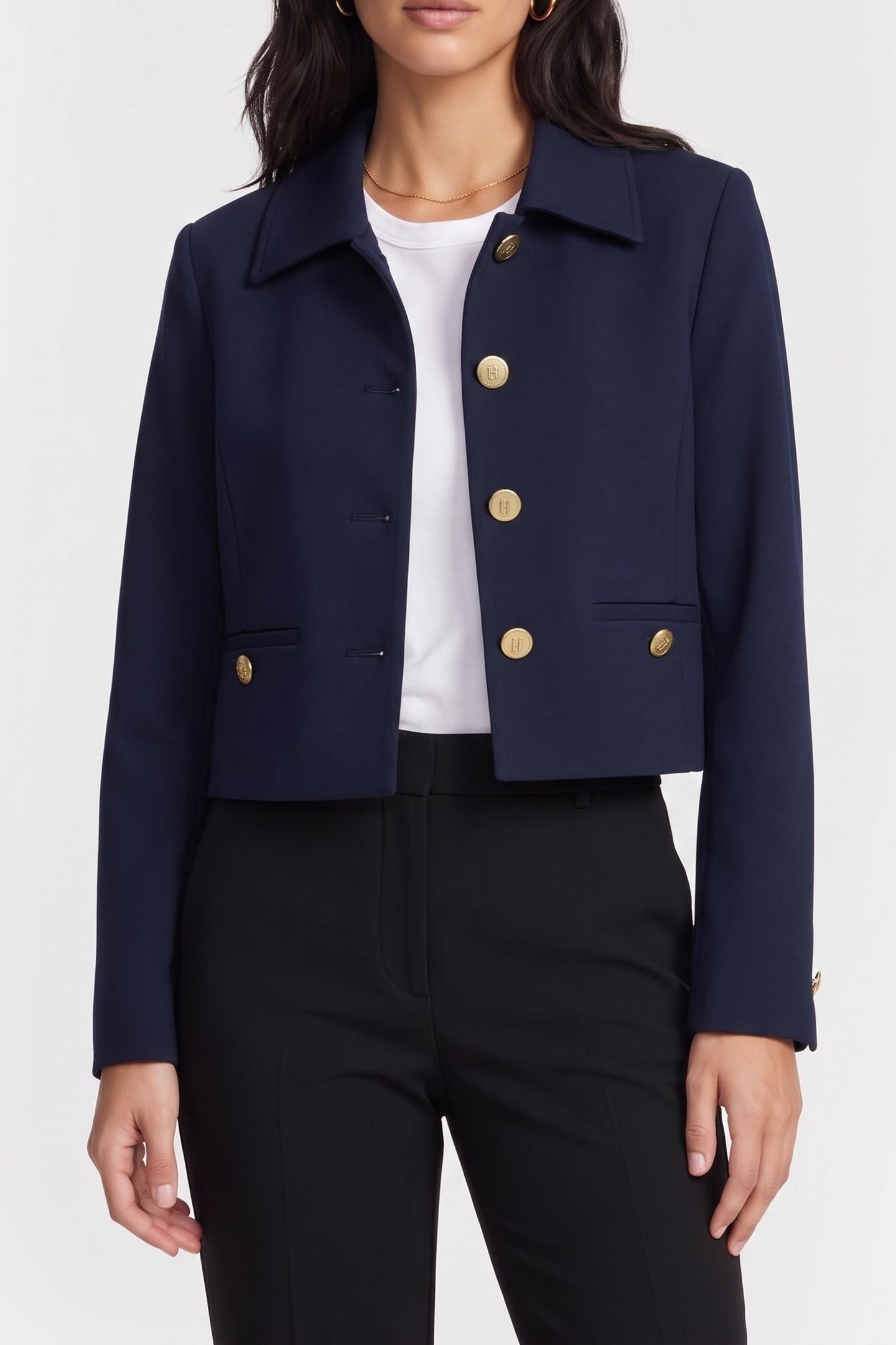 Tommy Hilfiger Punto Lady Jacket Dark Night Navy Maat: 36 | Blazers Outlet | Dames | Blauw