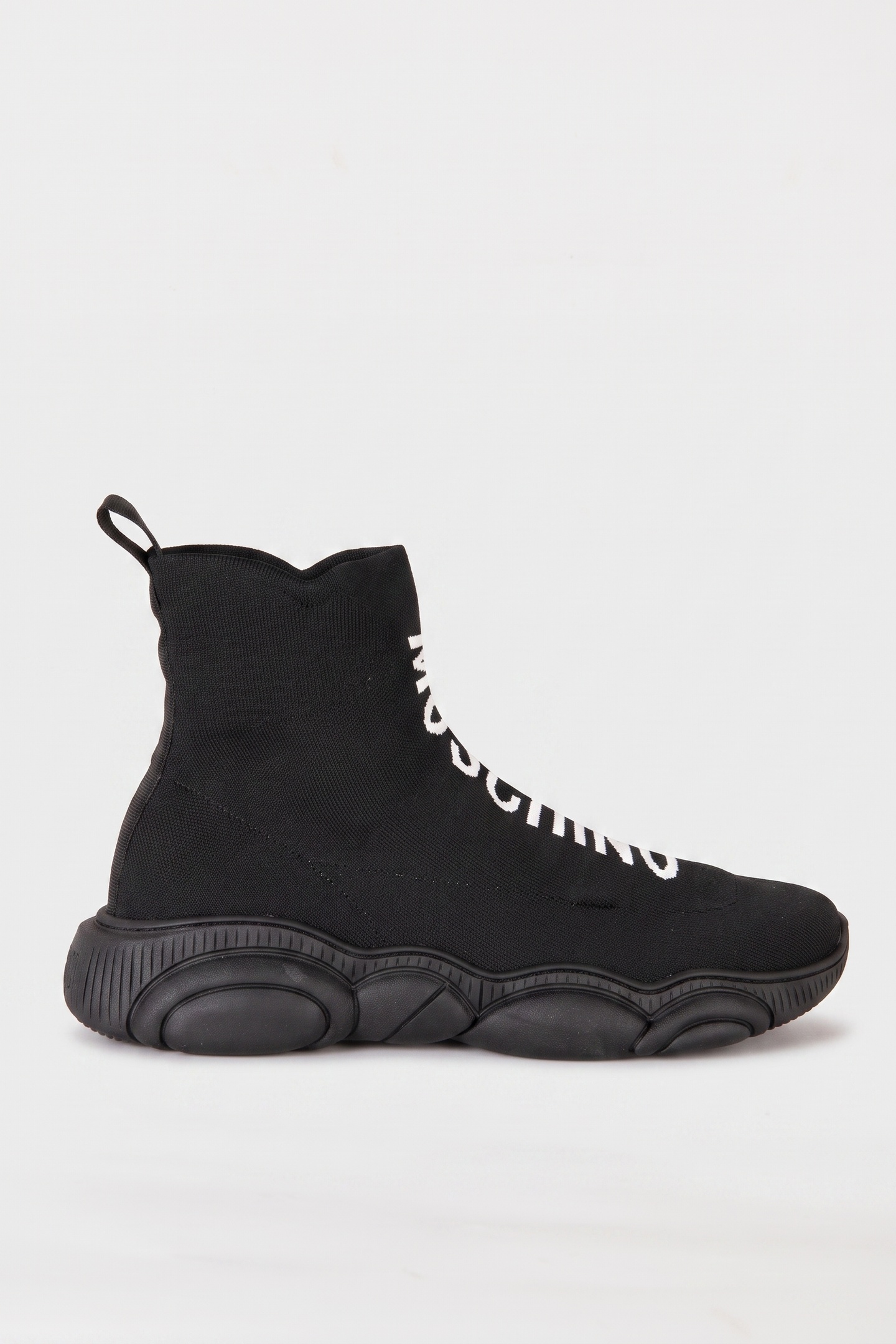High Top Sock Shoes Moschino Trainers Versace Socks Shoes Love Moschino Sneakers Black-1 EU 40