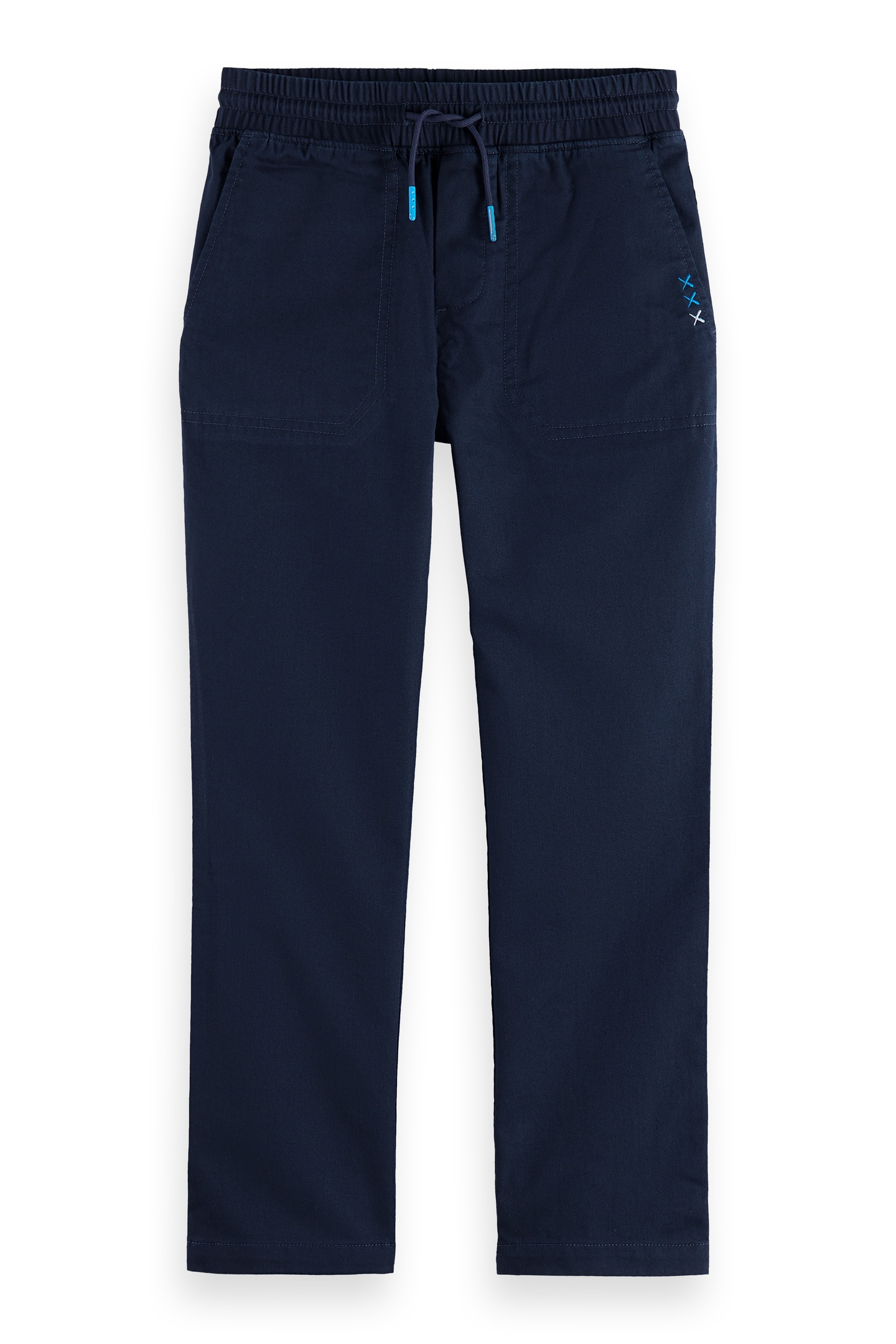 Scotch & Soda Boys Relaxed-fit Twill Worker Jogger Sky Captain Size: 16 | Trousers Outlet | kids | Blauw