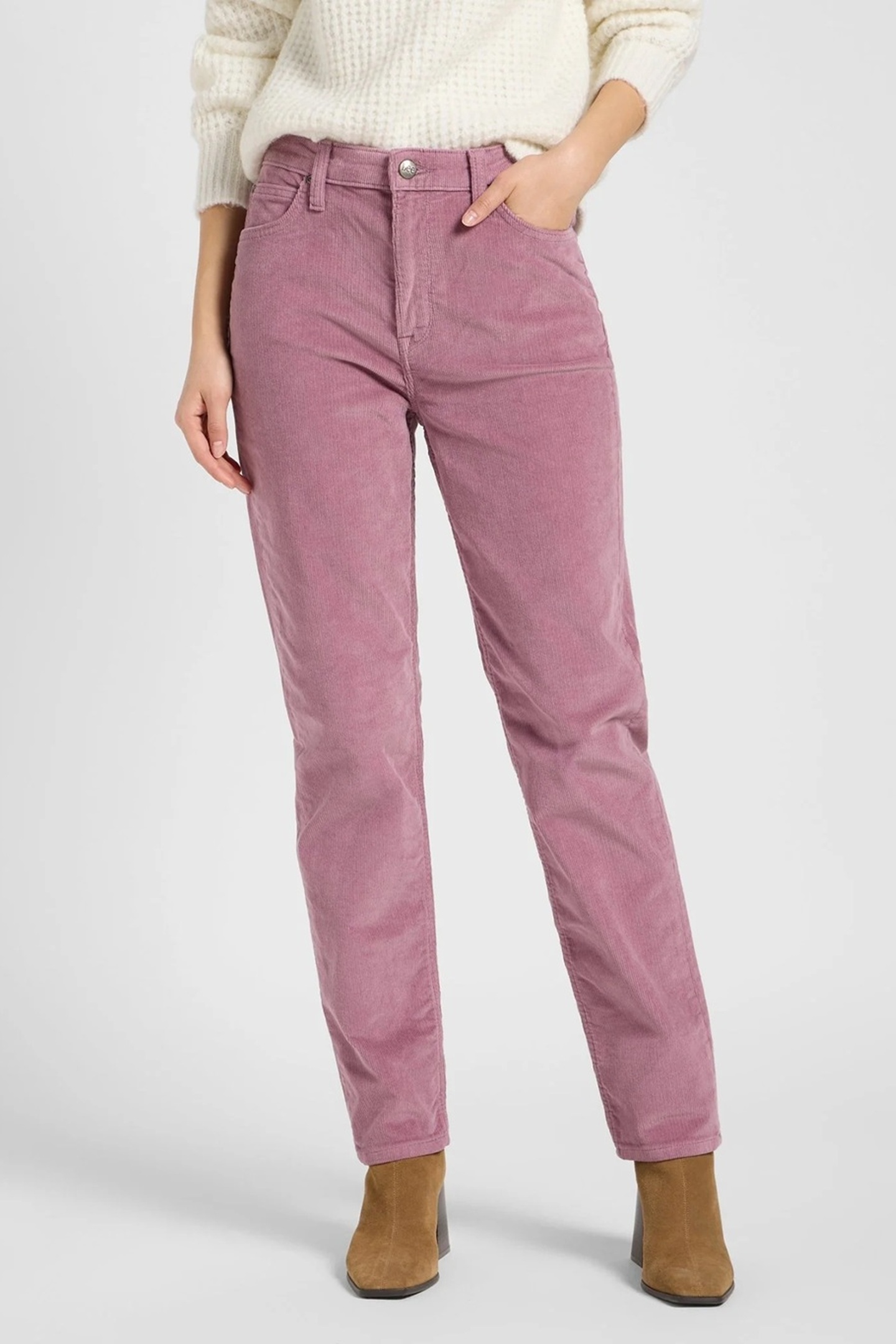 Lee Carol Plumberry Jeans Maat: W32L31 | Straight Broeken Outlet | Dames | Roze