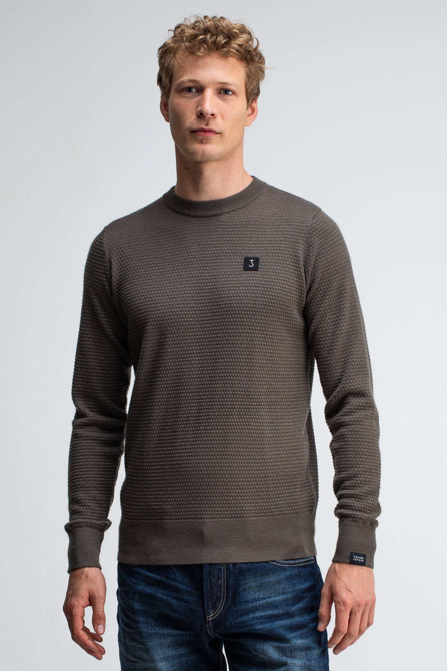 Butcher of Blue Structure Crew Mocha Brown Taglia: S | Maglioni a maglia Outlet | Uomo | Marrone